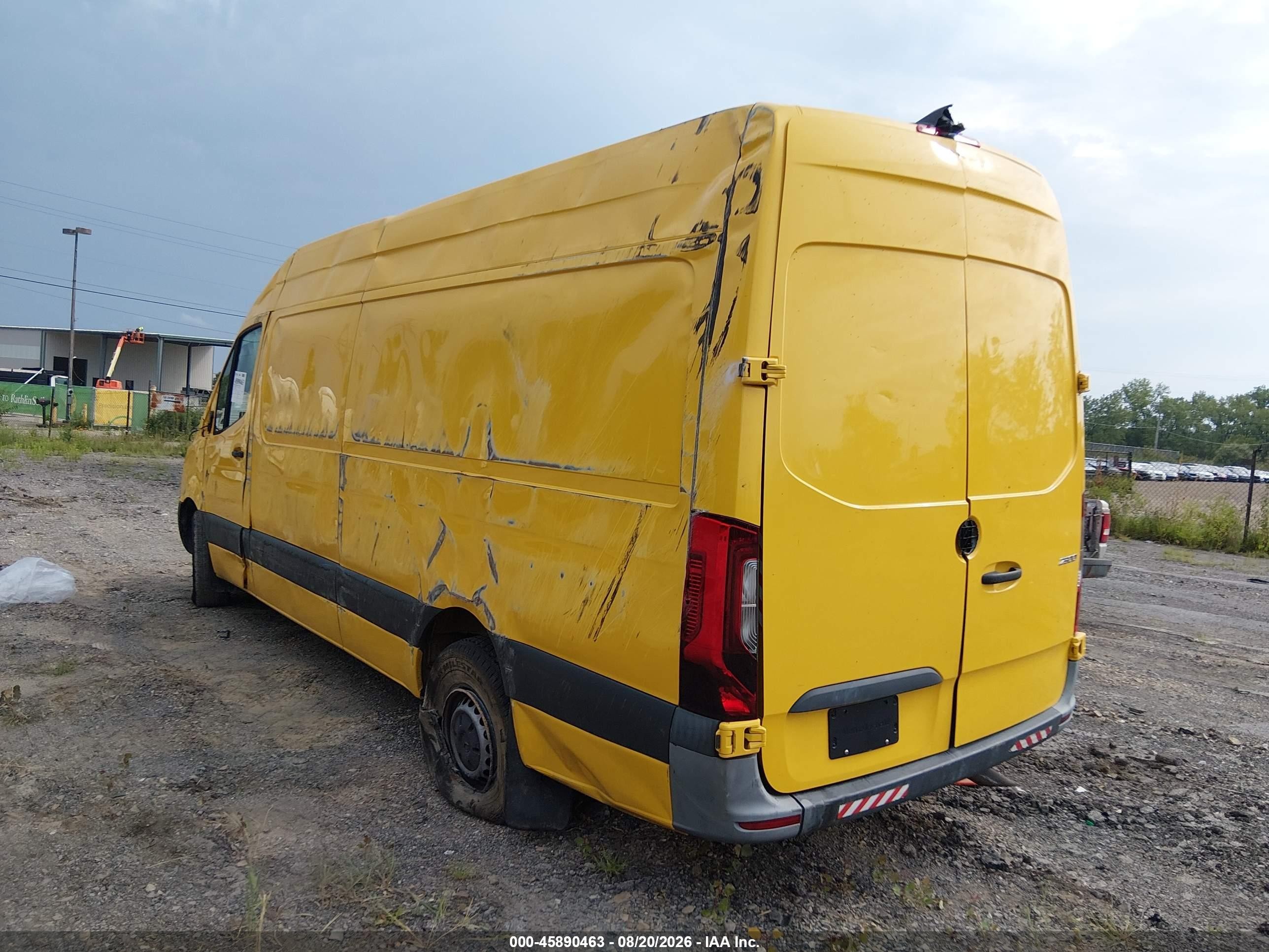 2021 Mercedes-benz Sprinter 2500 High Roof I4 Yellow vin: W1Y40CHY7MT066588