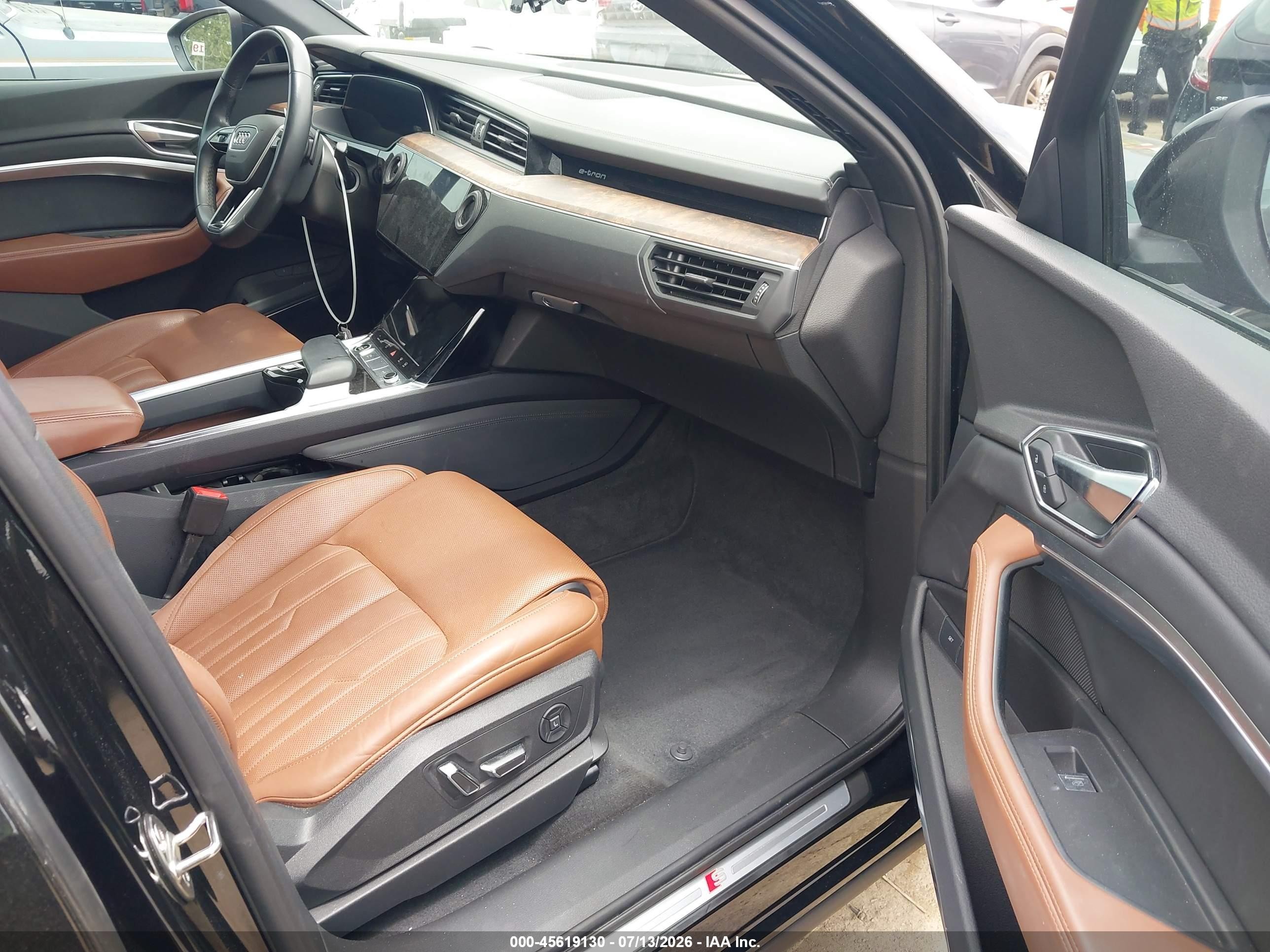 2022 Audi E-tron Sportback Prestige S Line Quattro Black vin: WA13AAGE9NB037393