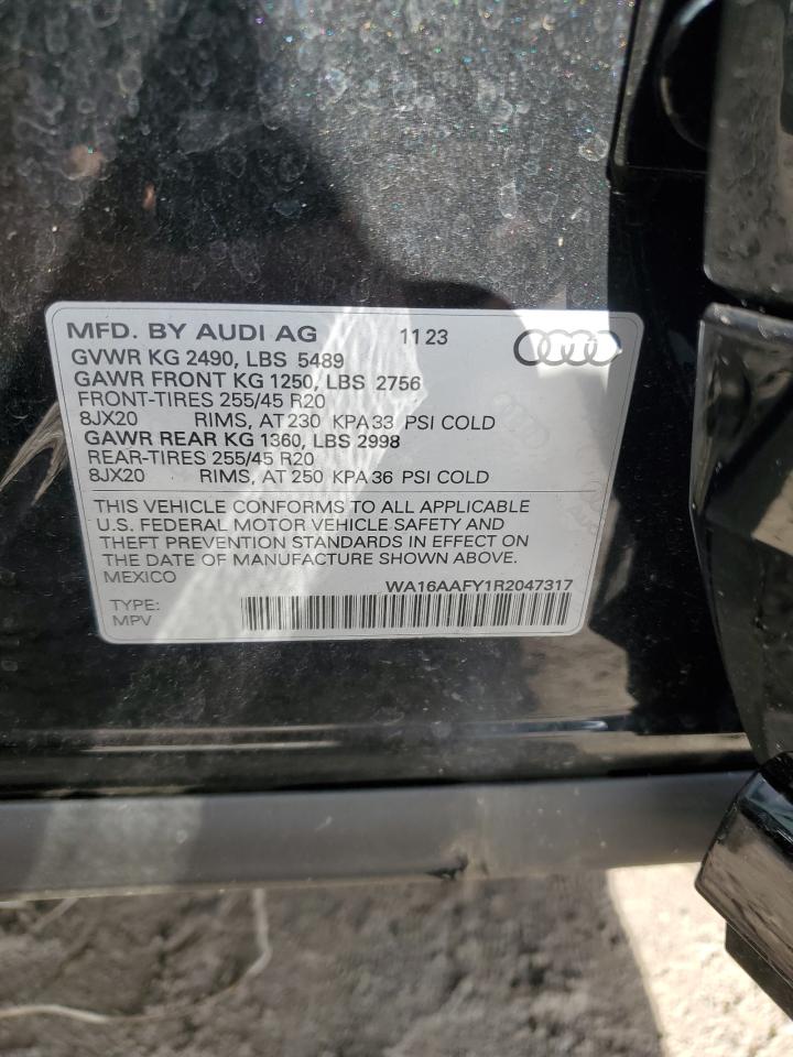 2024 Audi Q5 Sportback Prestige 45 Черный vin: WA16AAFY1R2047317