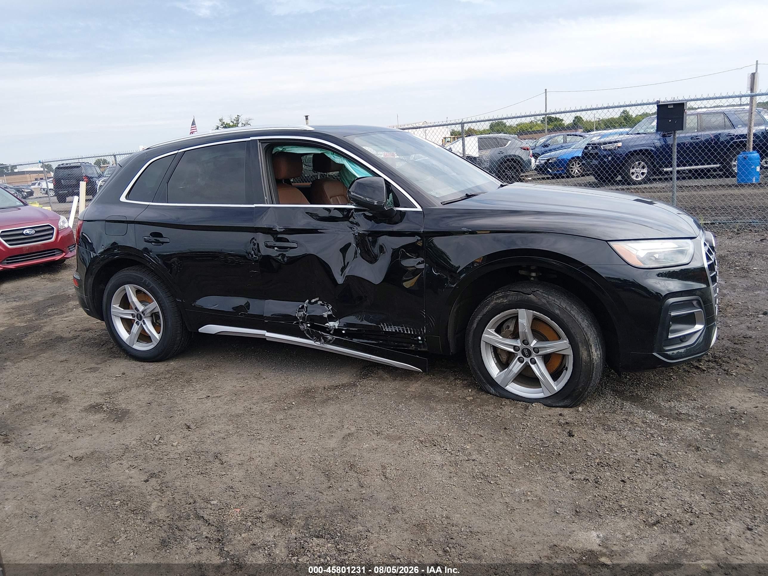 2021 Audi Q5 Premium 45 Tfsi Quattro S Tronic Черный vin: WA1AAAFY9M2091956