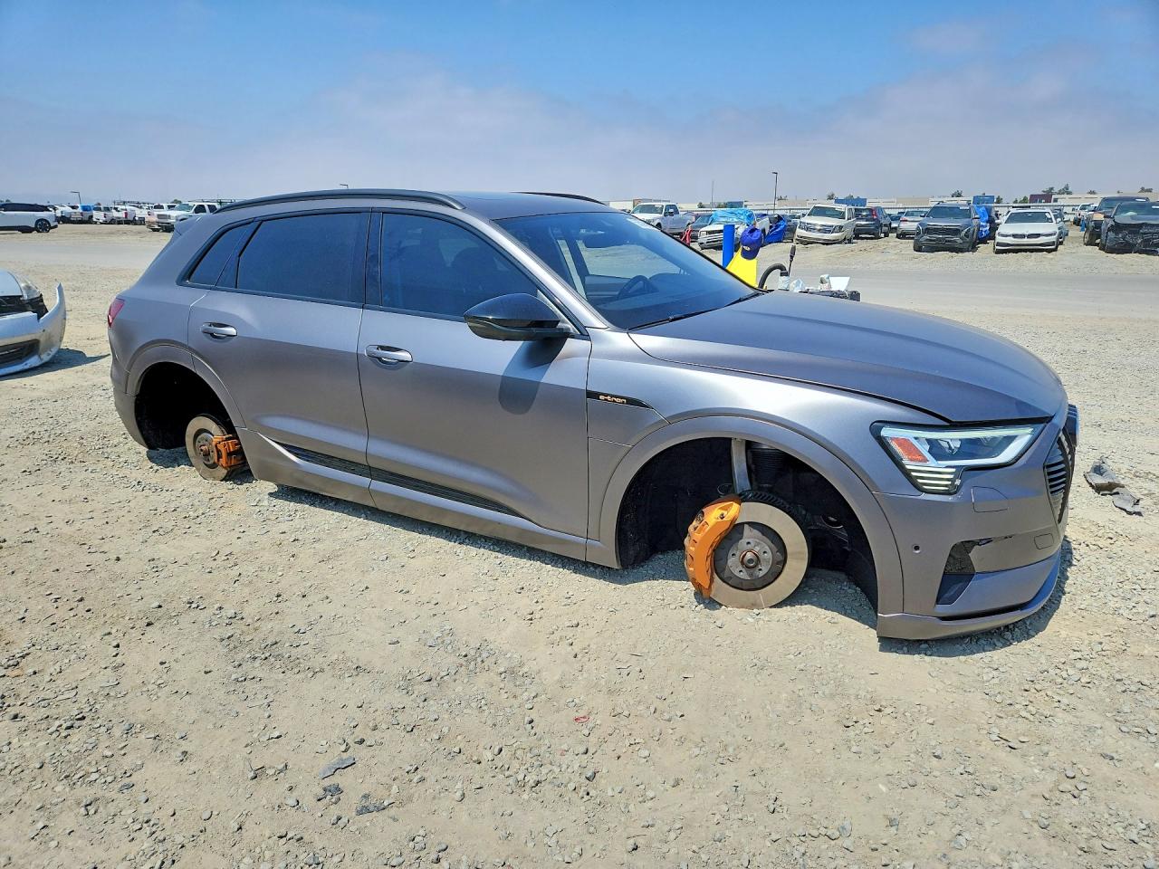 2021 Audi E-tron Premium Gray vin: WA1AAAGE6MB024641
