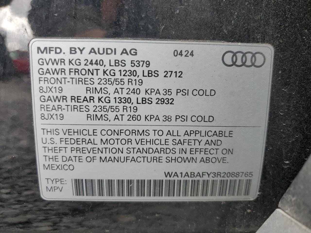 2024 Audi Q5 Premium 40 Black vin: WA1ABAFY3R2088765