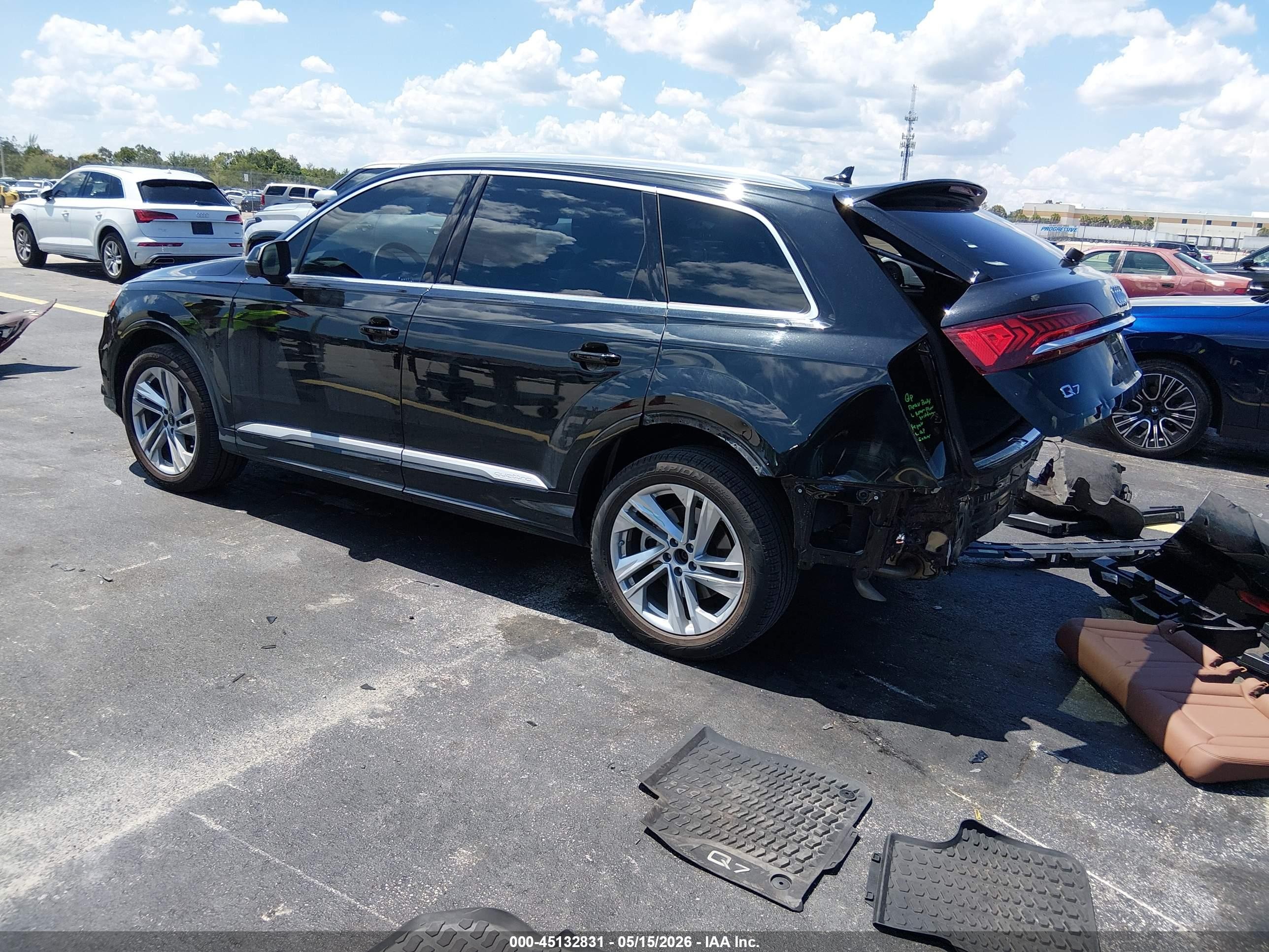 2023 Audi Q7 Premium 45 Tfsi Quattro Tiptronic Black vin: WA1ACBF70PD006146