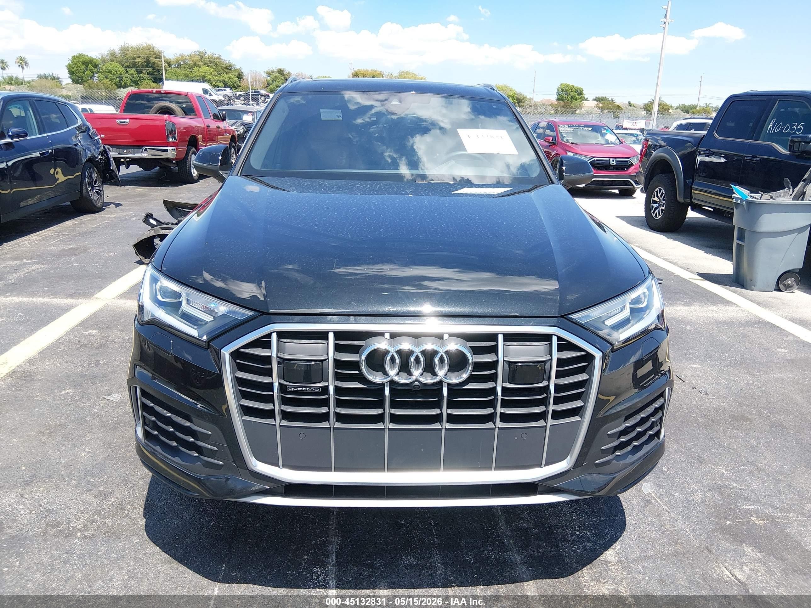 2023 Audi Q7 Premium 45 Tfsi Quattro Tiptronic Black vin: WA1ACBF70PD006146