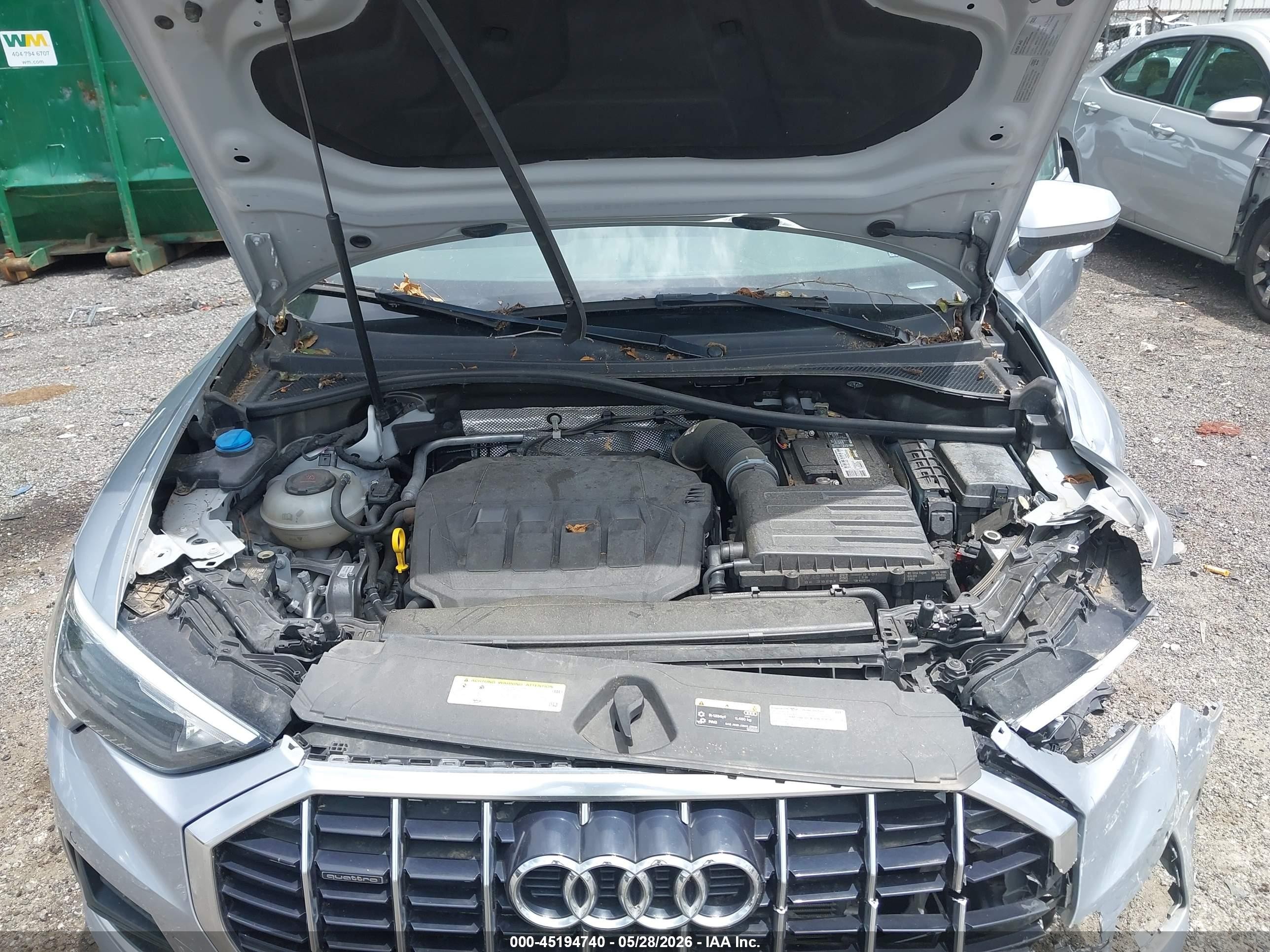2020 Audi Q3 Premium 45 Tfsi Quattro Tiptronic Silver vin: WA1AECF31L1102621