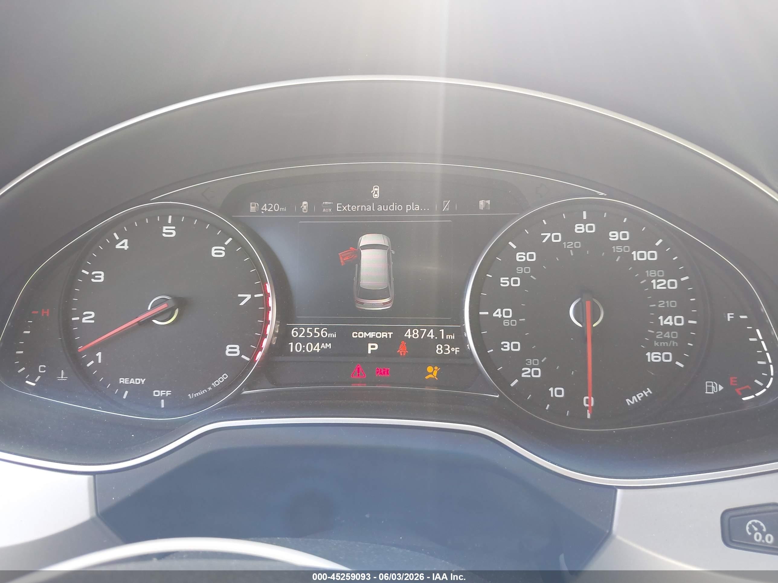2019 Audi Q7 45 Premium/45 Se Premium Белый vin: WA1AHAF79KD029915
