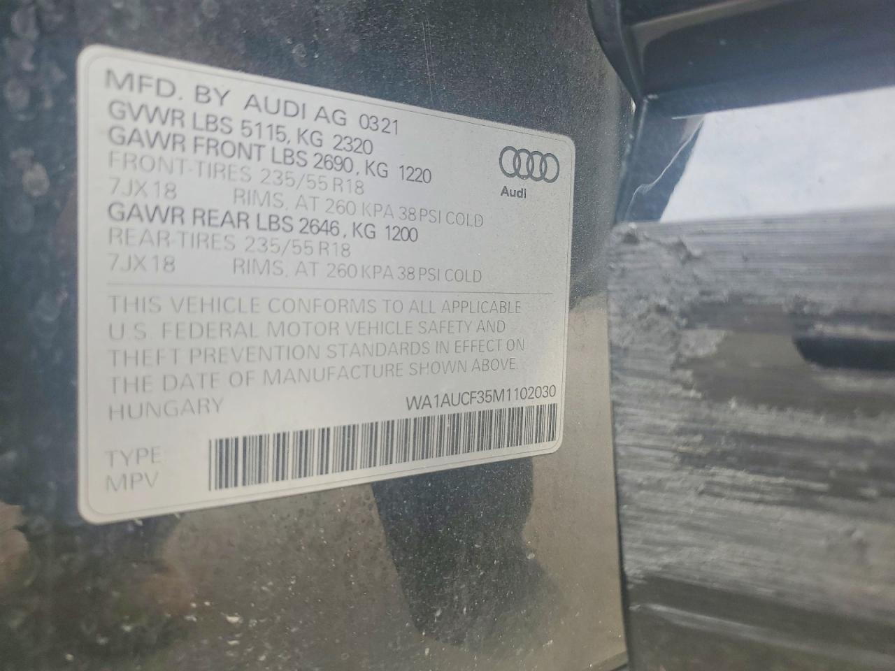 2021 Audi Q3 Premium 40 Black vin: WA1AUCF35M1102030