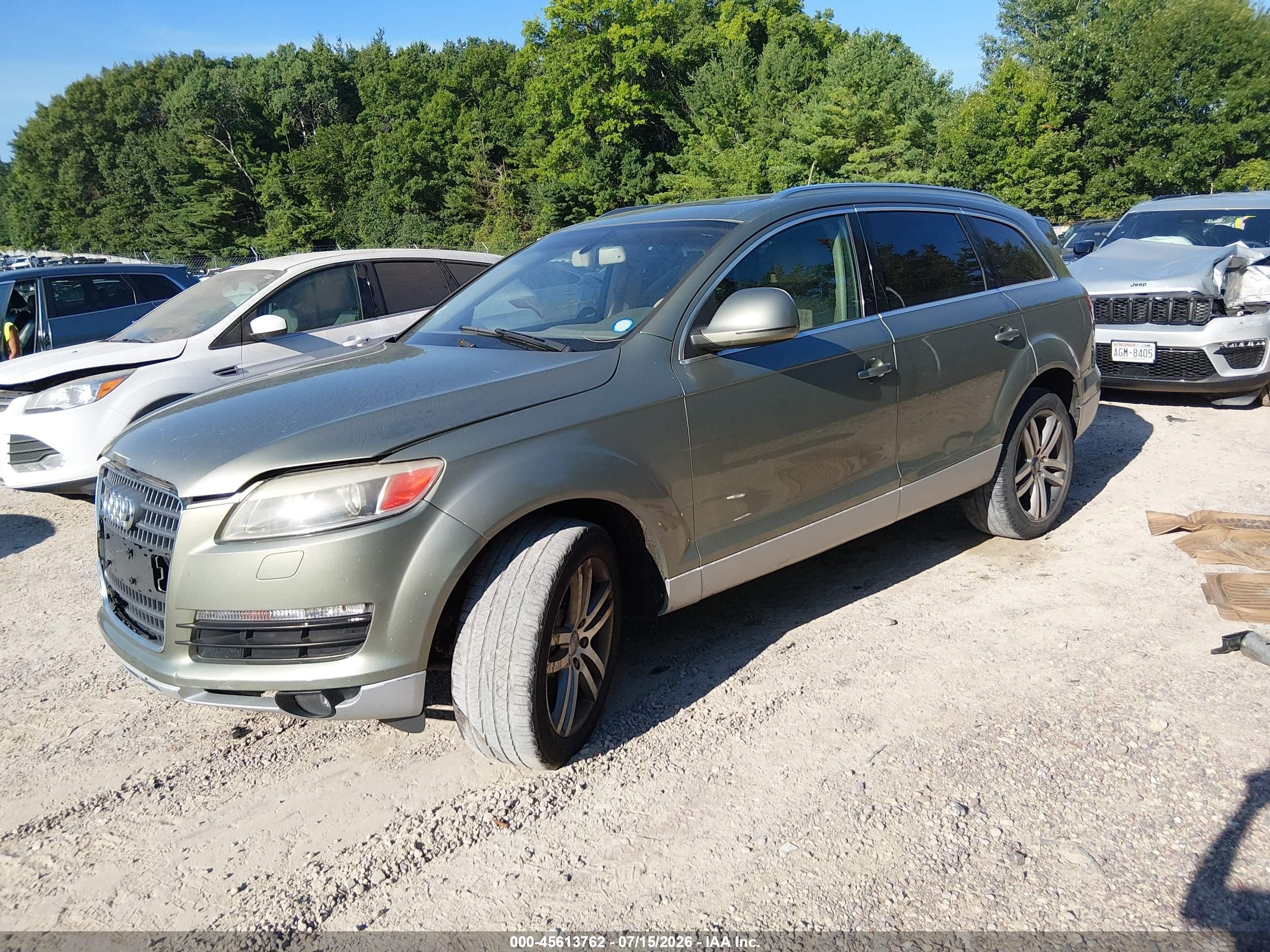 2007 Audi Q7 4.2 Green vin: WA1AV74L57D010104