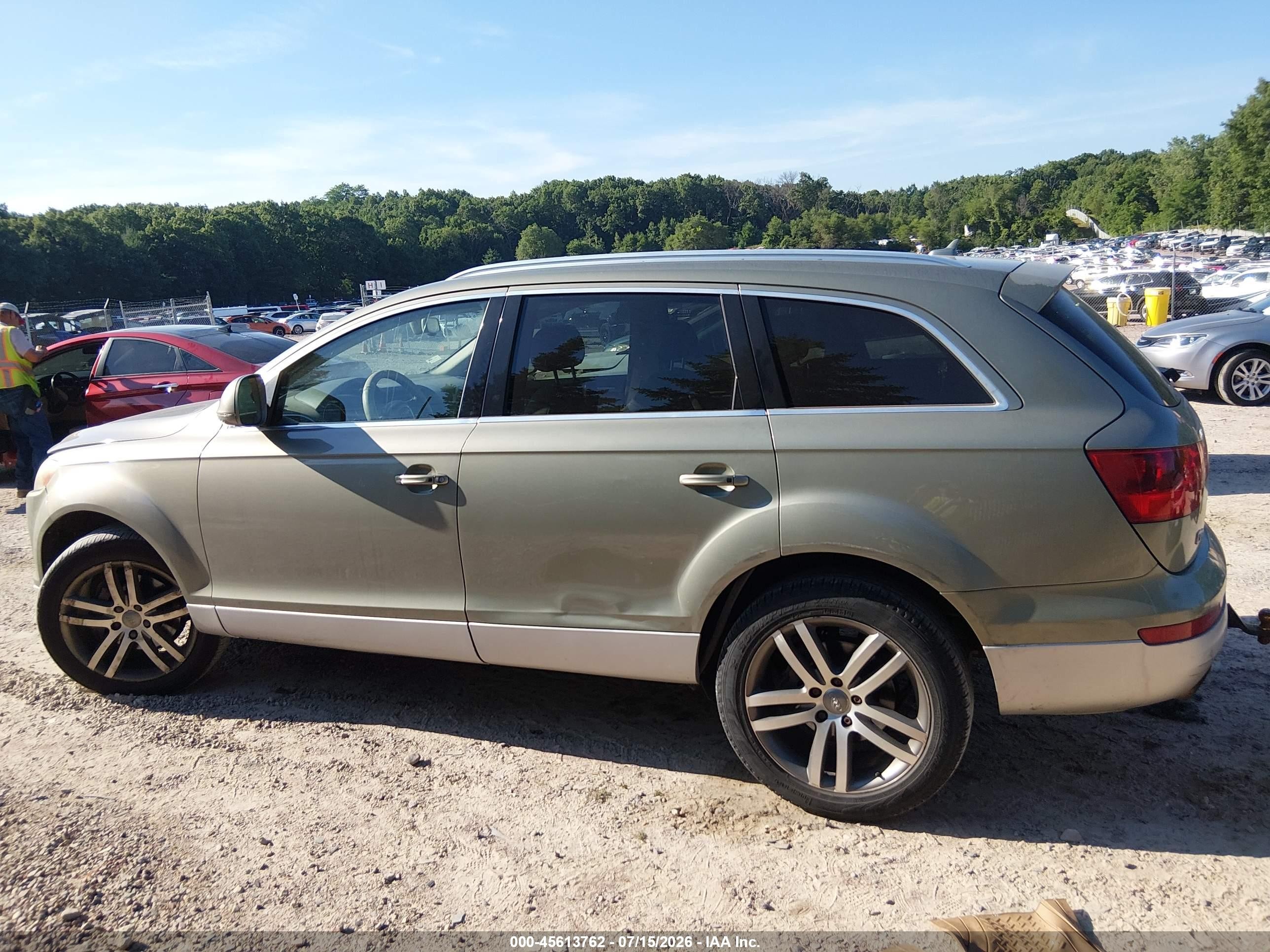 2007 Audi Q7 4.2 Green vin: WA1AV74L57D010104