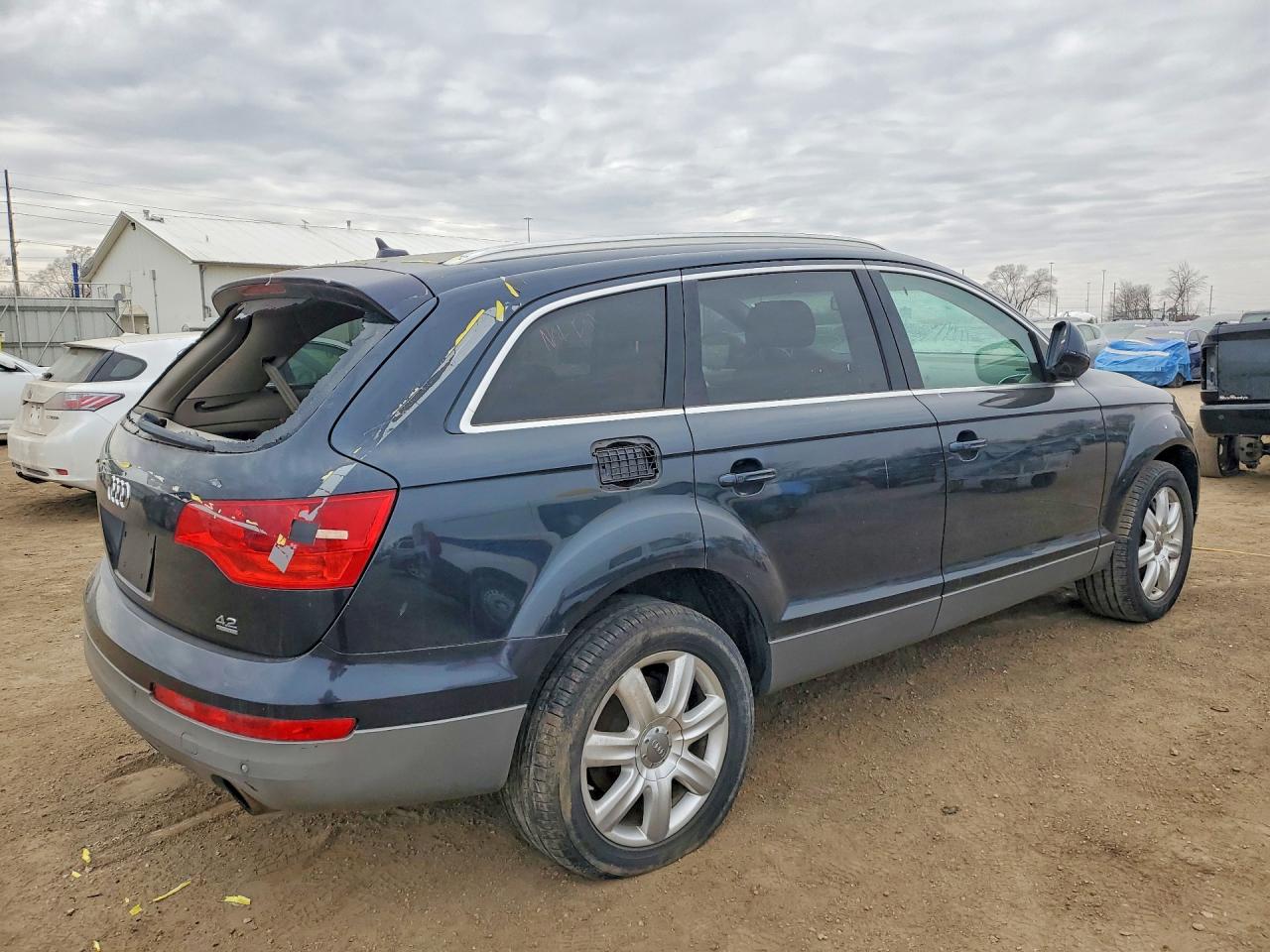 2007 Audi Q7 4.2 Quattro Blue vin: WA1AV74L77D026658