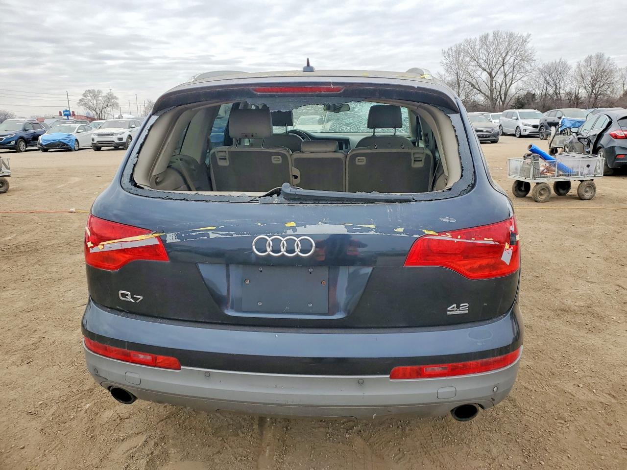2007 Audi Q7 4.2 Quattro Blue vin: WA1AV74L77D026658