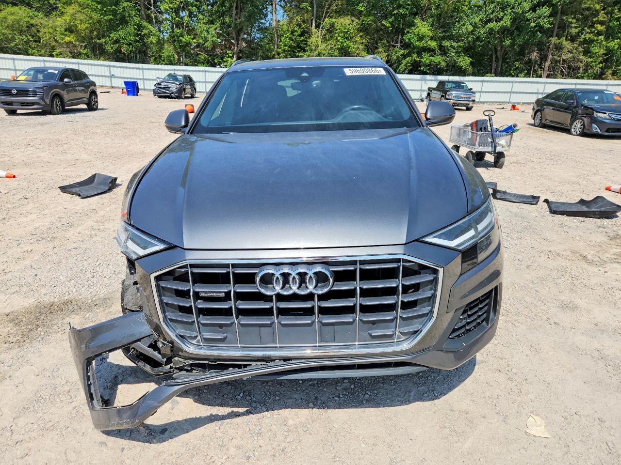 2019 Audi Q8 55 Gray vin: WA1AVAF14KD016431
