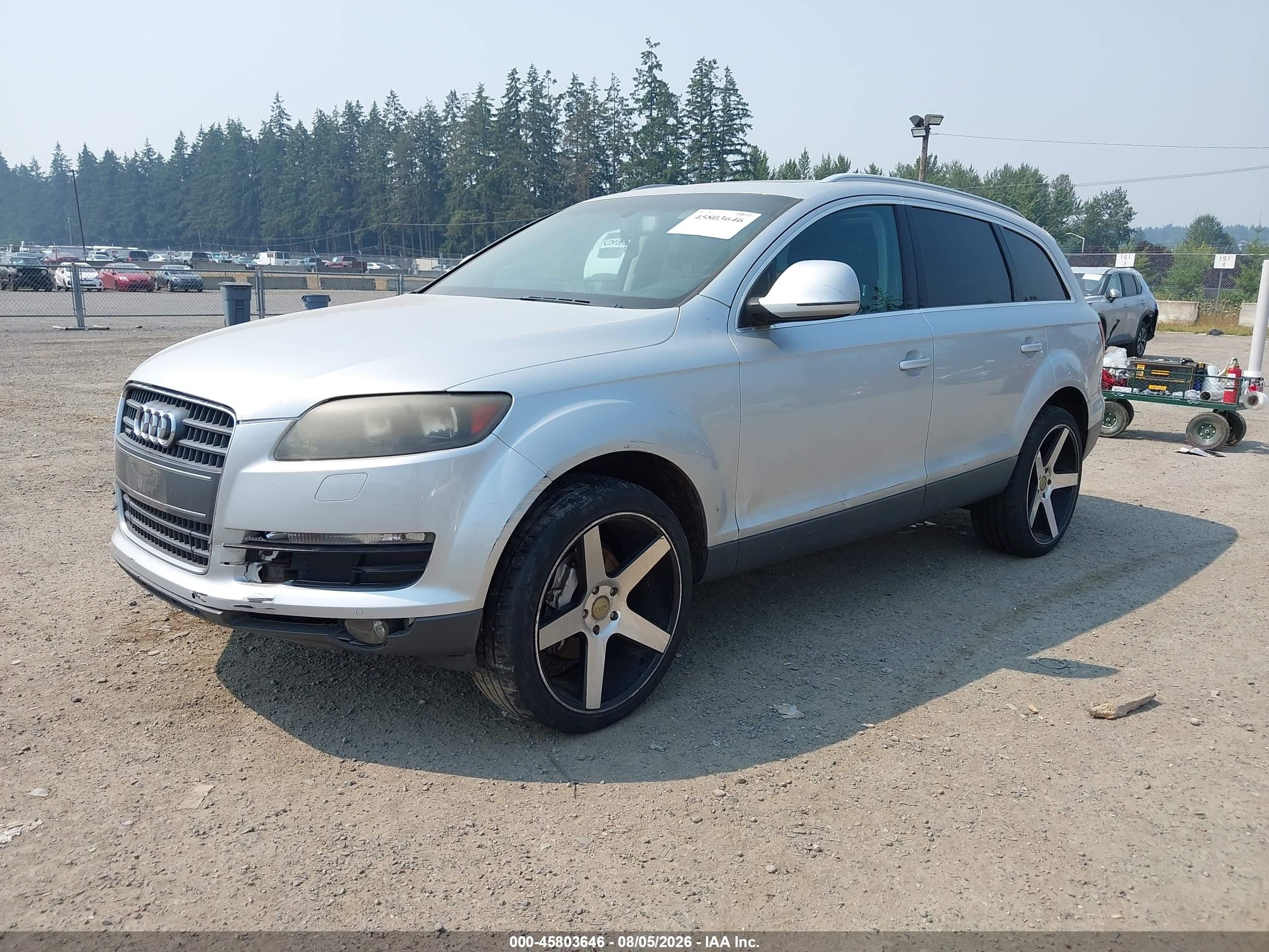 2009 Audi Q7 3.6 Silver vin: WA1AY54L69D018551