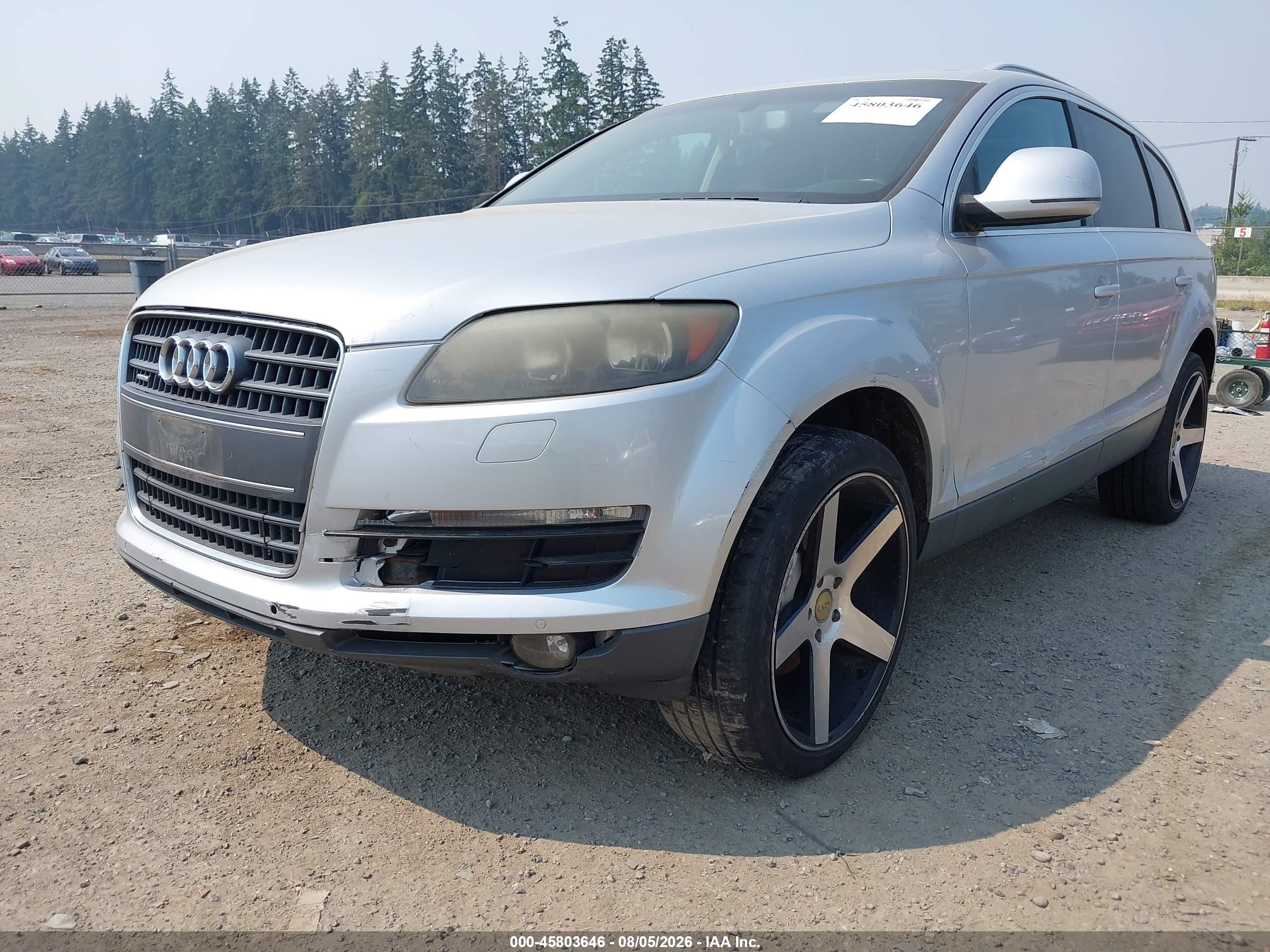 2009 Audi Q7 3.6 Silver vin: WA1AY54L69D018551
