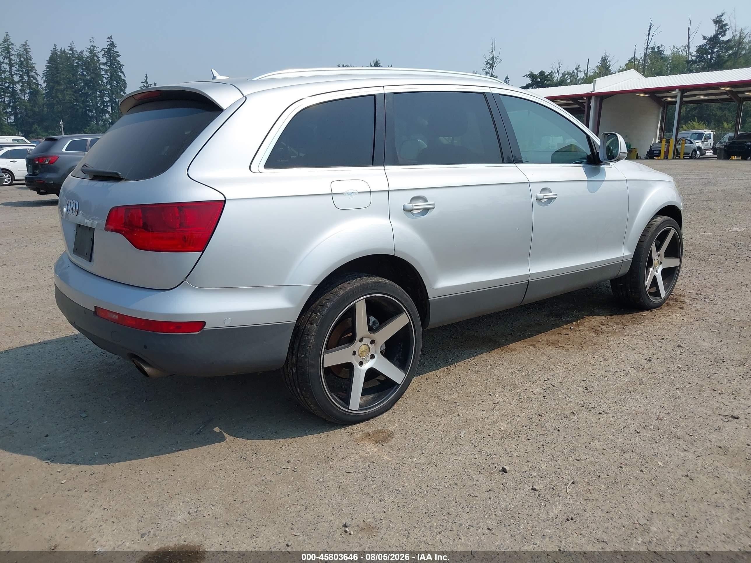 2009 Audi Q7 3.6 Silver vin: WA1AY54L69D018551