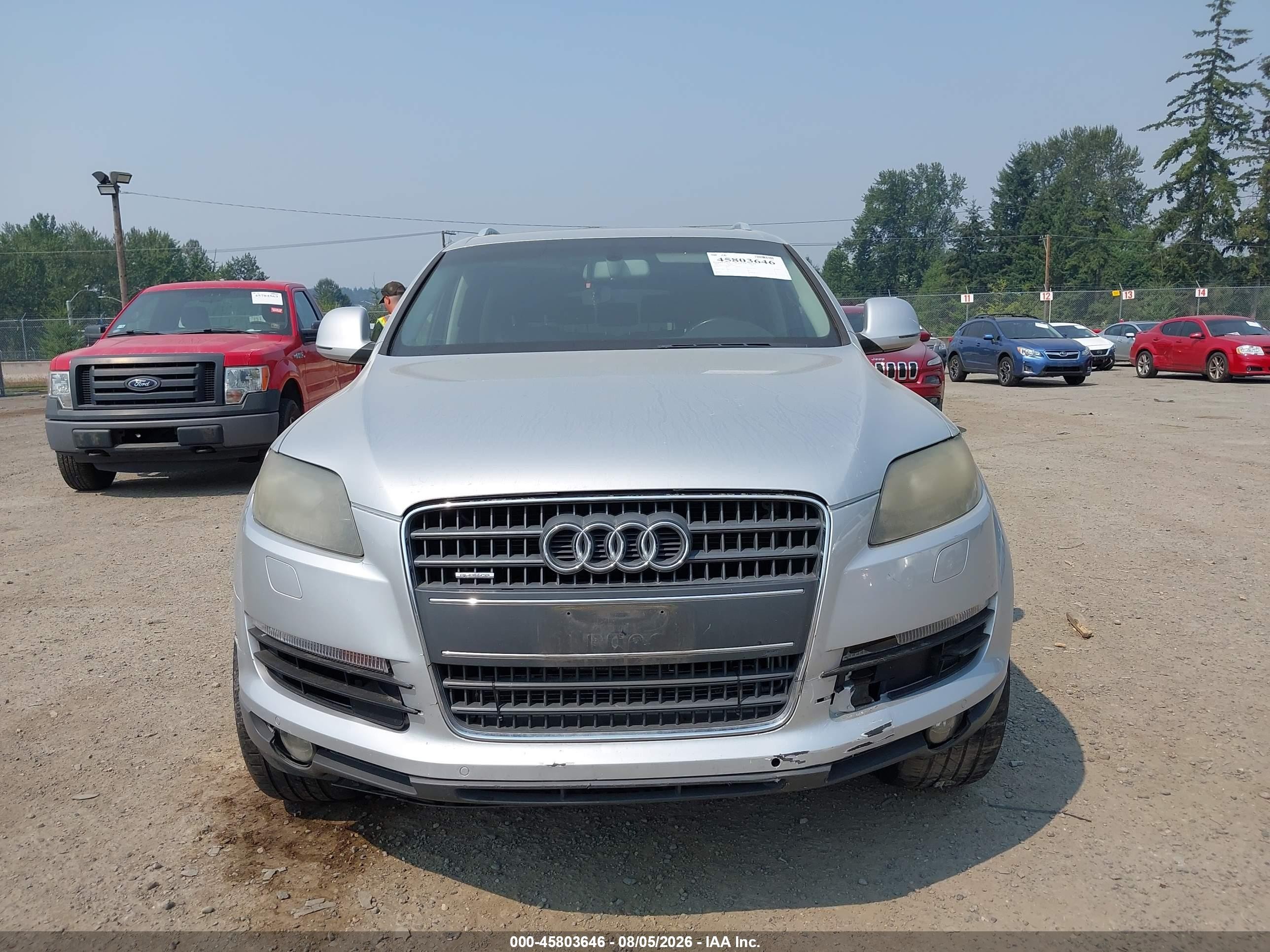 2009 Audi Q7 3.6 Silver vin: WA1AY54L69D018551