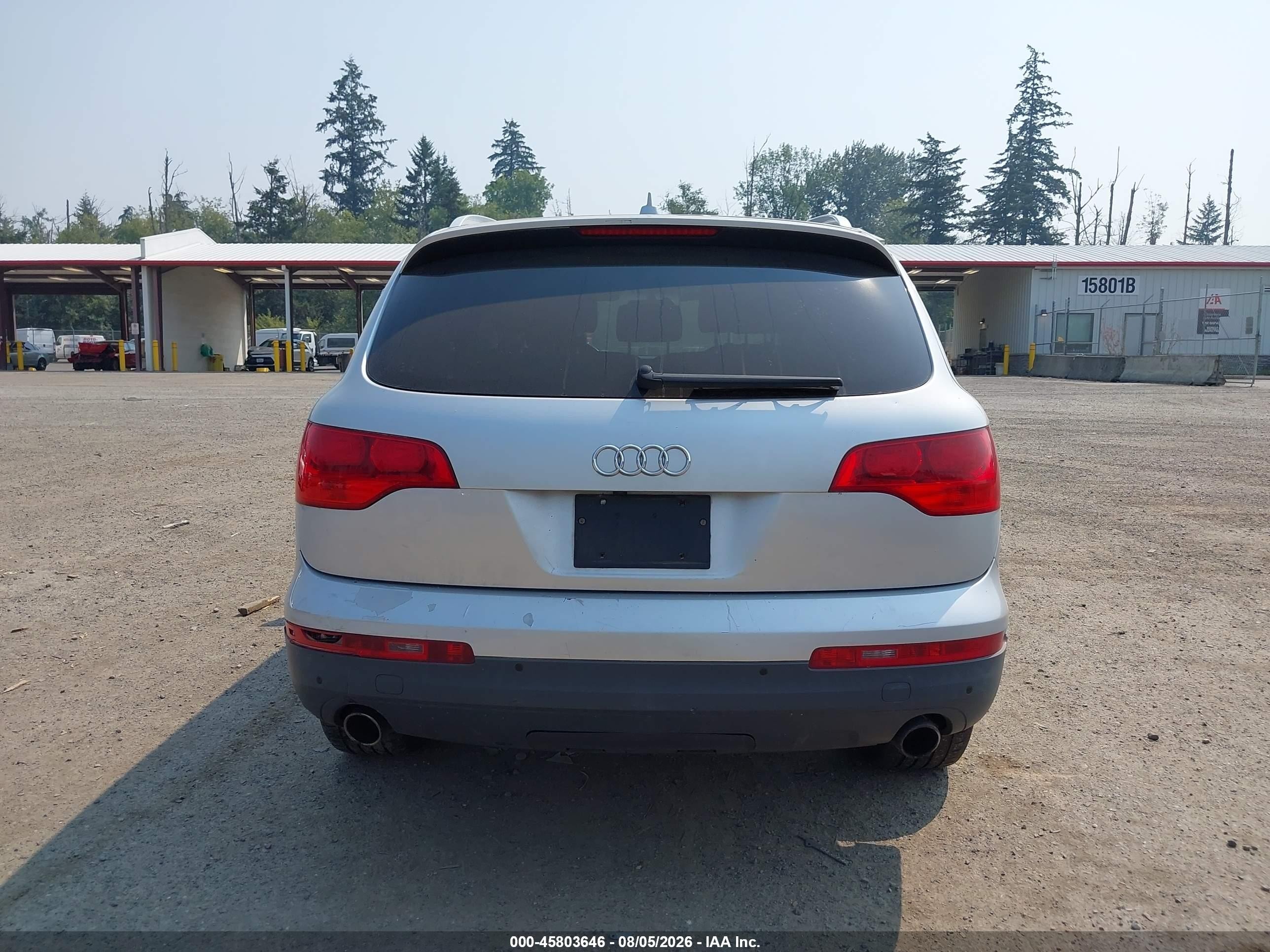 2009 Audi Q7 3.6 Silver vin: WA1AY54L69D018551