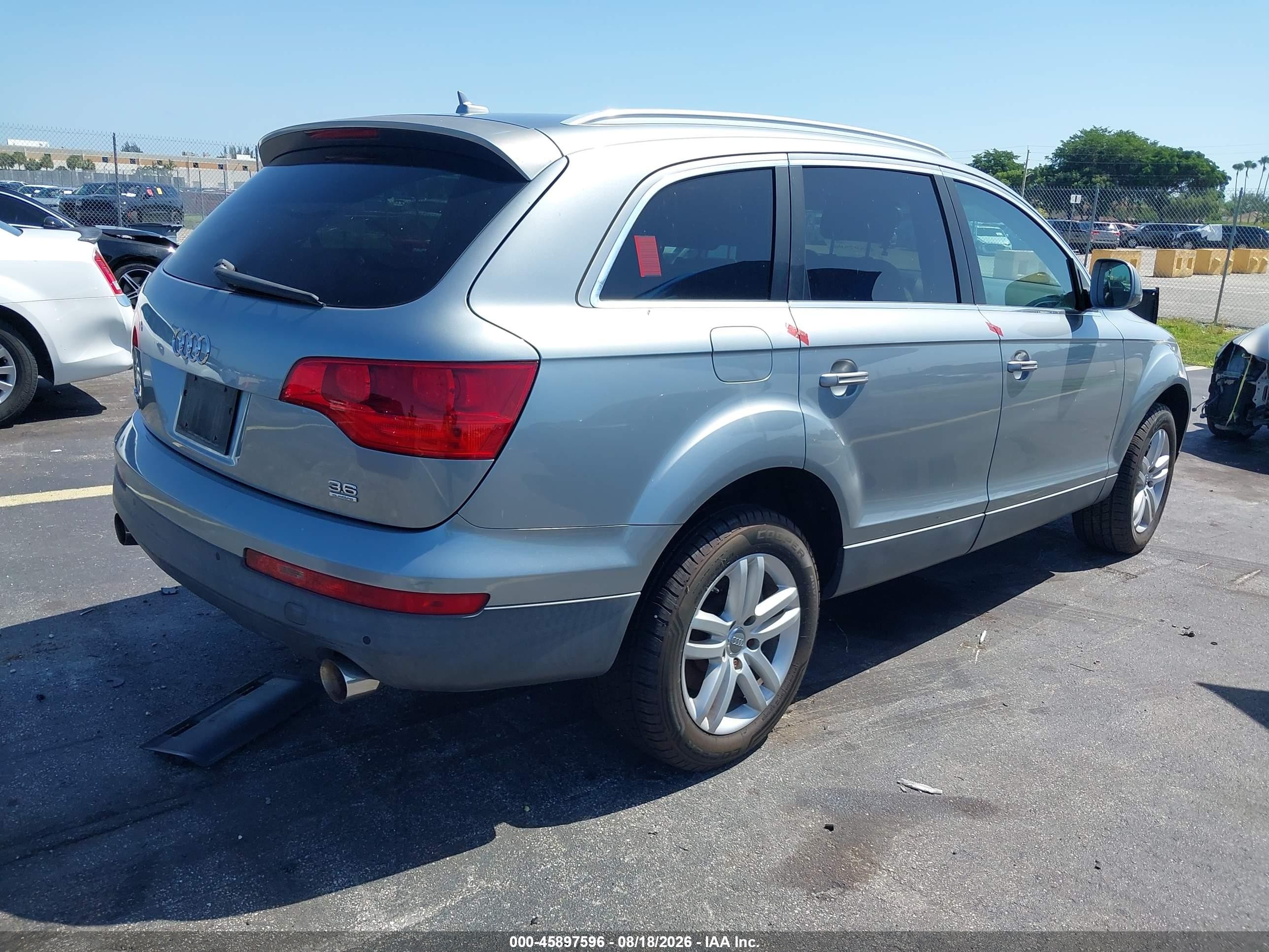 2009 Audi Q7 3.6 5 Passenger/3.6 Premium Silver vin: WA1AY74L19D023653