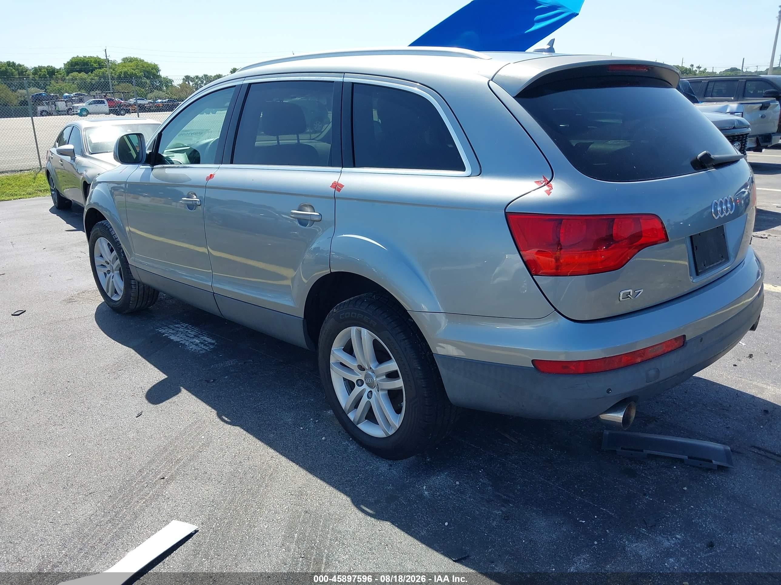 2009 Audi Q7 3.6 5 Passenger/3.6 Premium Silver vin: WA1AY74L19D023653