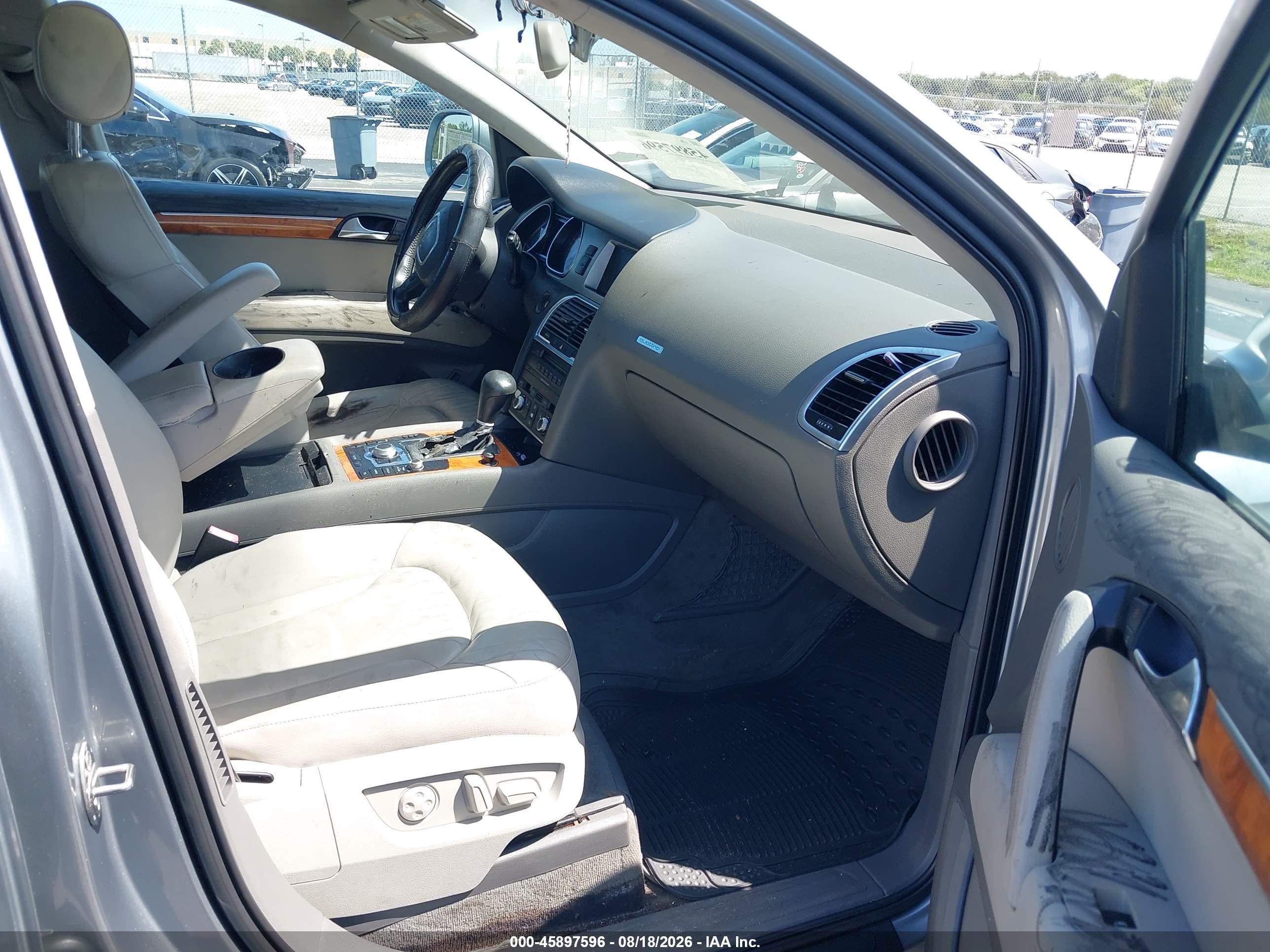 2009 Audi Q7 3.6 5 Passenger/3.6 Premium Silver vin: WA1AY74L19D023653