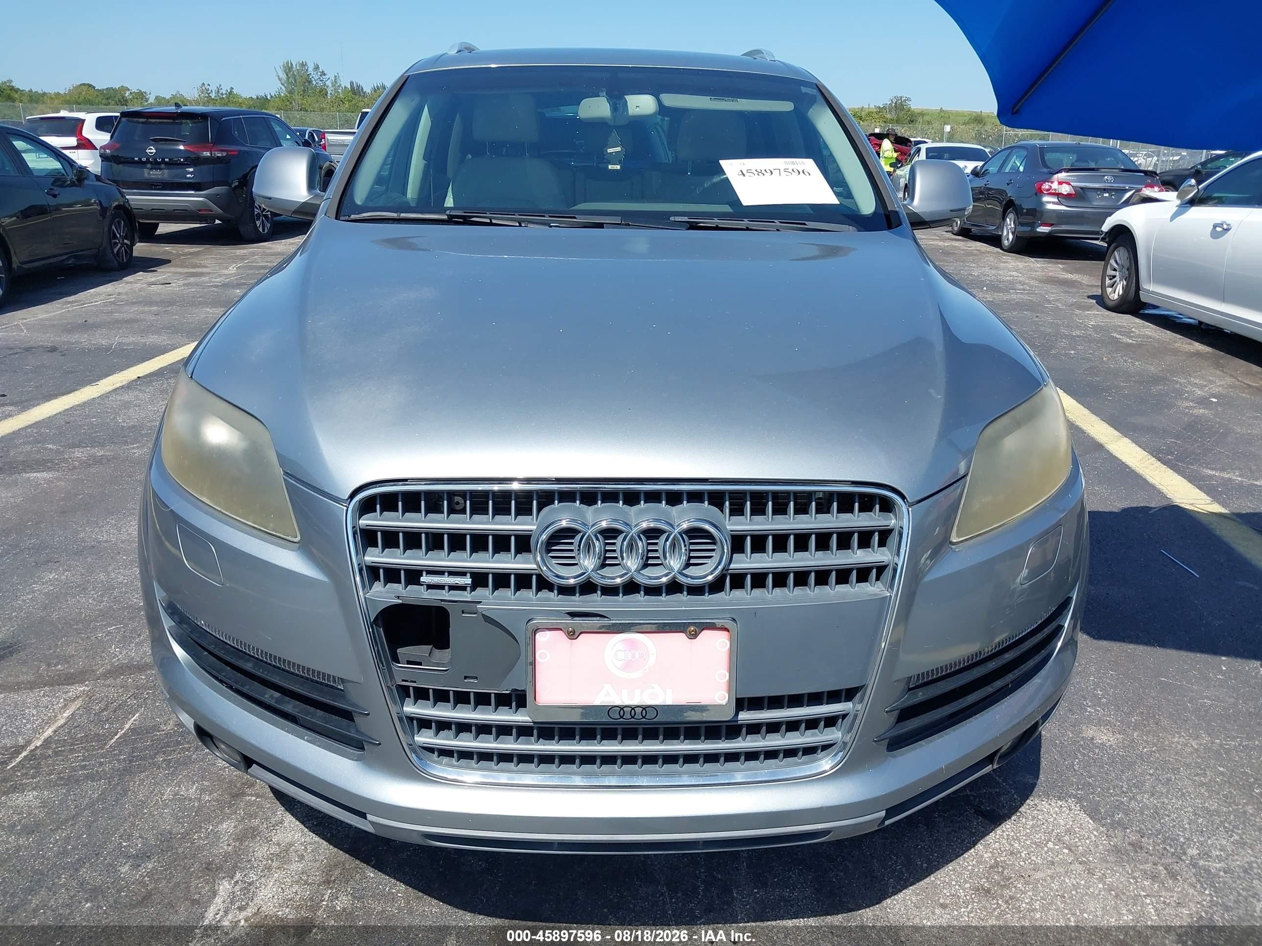 2009 Audi Q7 3.6 5 Passenger/3.6 Premium Silver vin: WA1AY74L19D023653