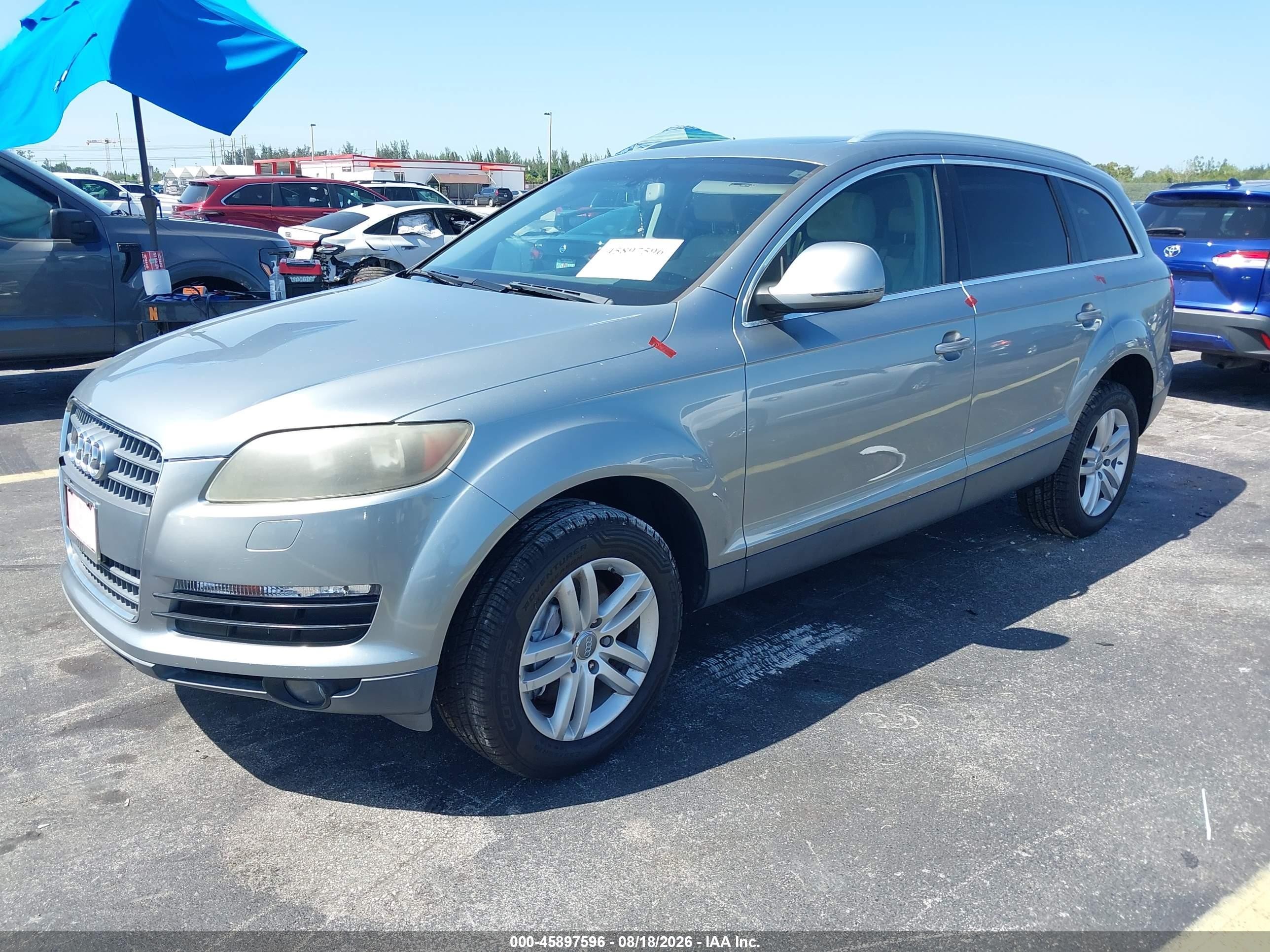 2009 Audi Q7 3.6 5 Passenger/3.6 Premium Silver vin: WA1AY74L19D023653