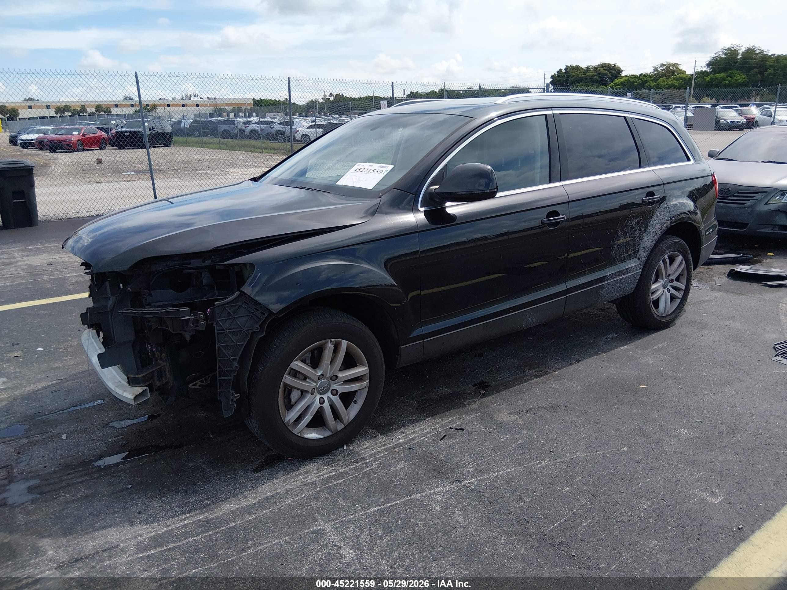 2009 Audi Q7 3.6 5 Passenger/3.6 Premium Black vin: WA1AY74L29D008675