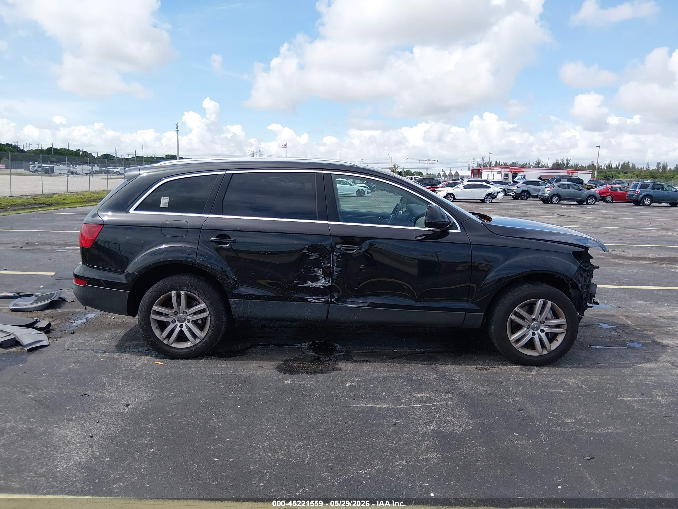 2009 Audi Q7 3.6 5 Passenger/3.6 Premium Black vin: WA1AY74L29D008675