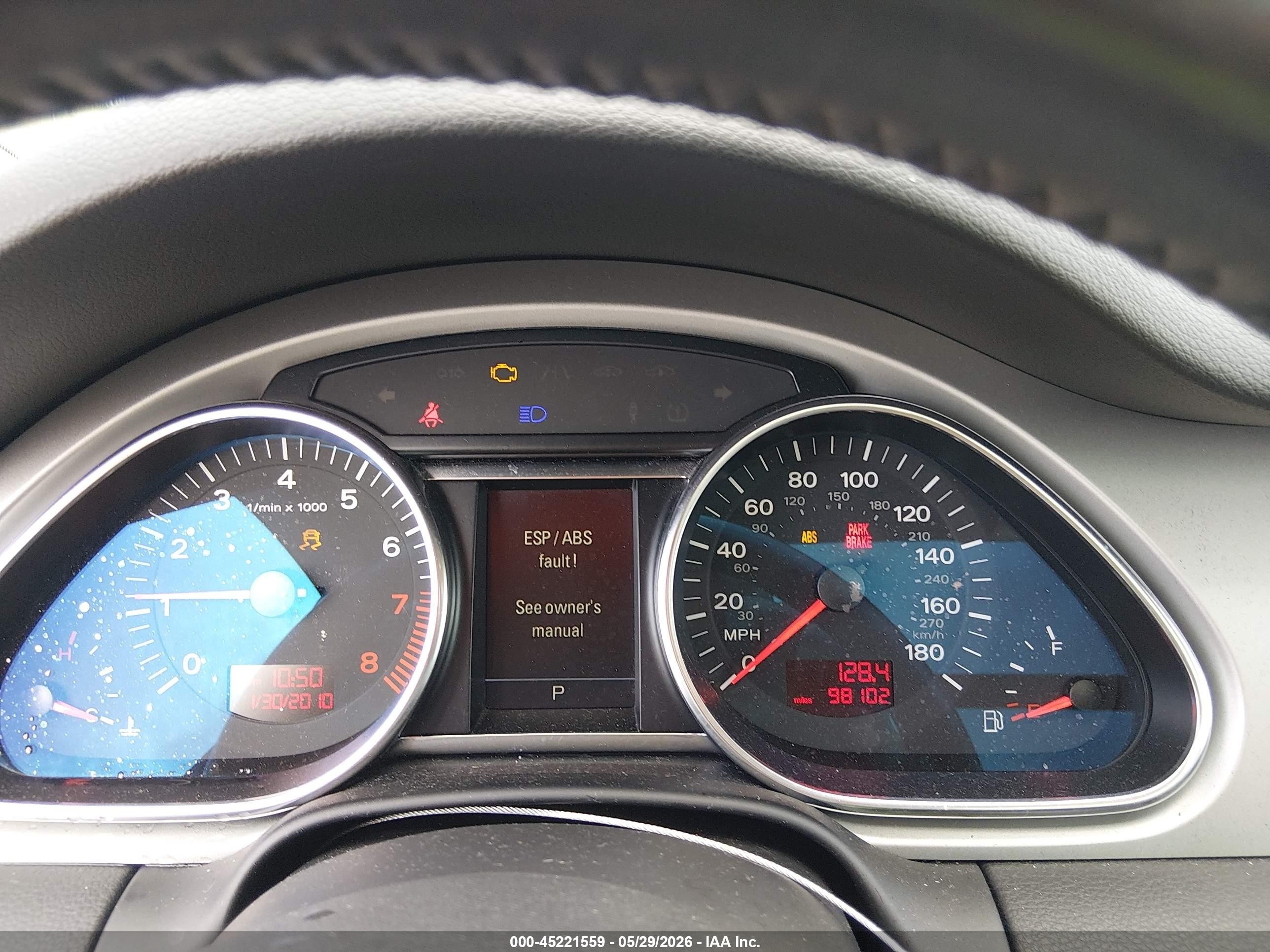 2009 Audi Q7 3.6 5 Passenger/3.6 Premium Black vin: WA1AY74L29D008675
