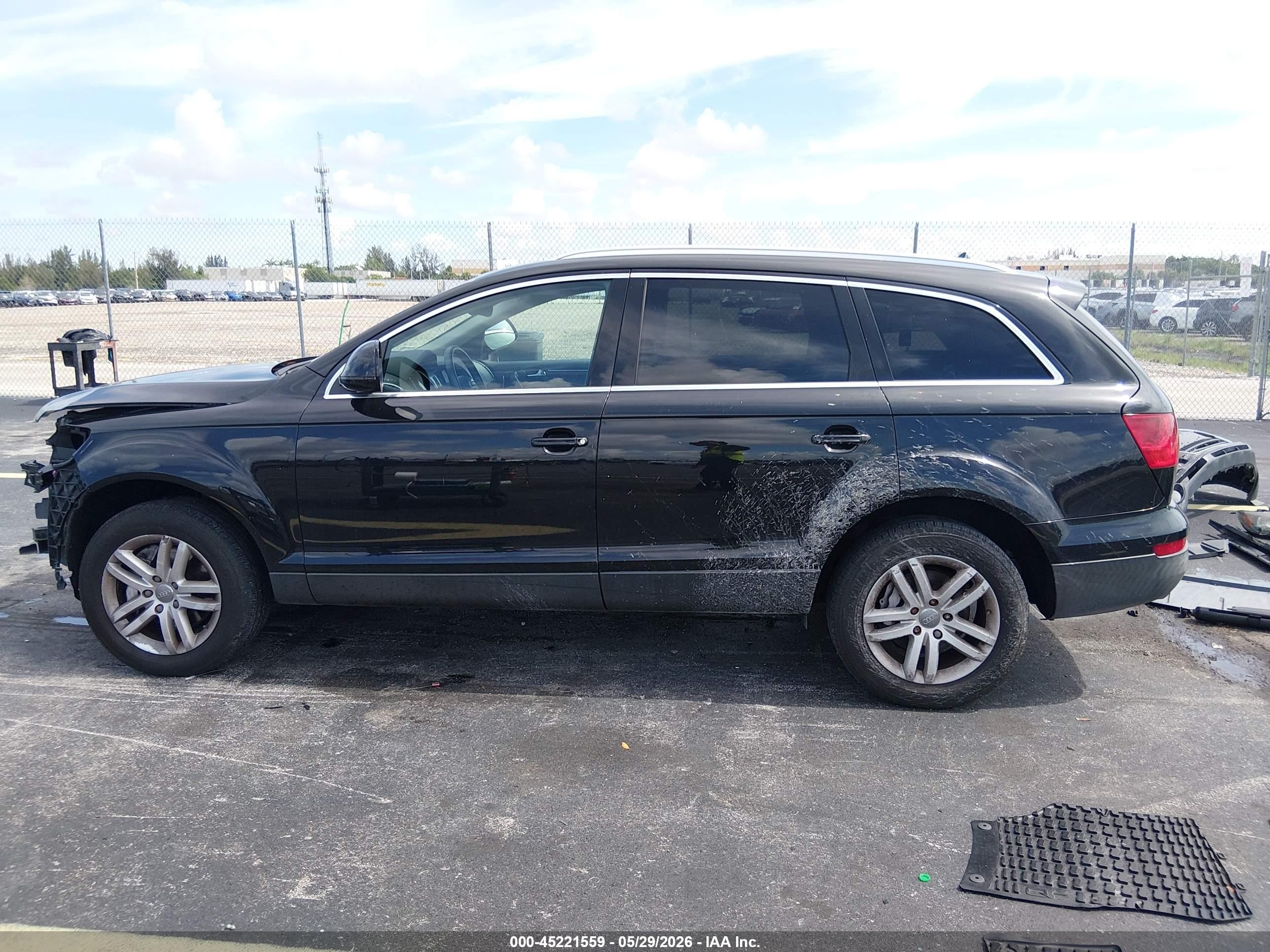 2009 Audi Q7 3.6 5 Passenger/3.6 Premium Black vin: WA1AY74L29D008675