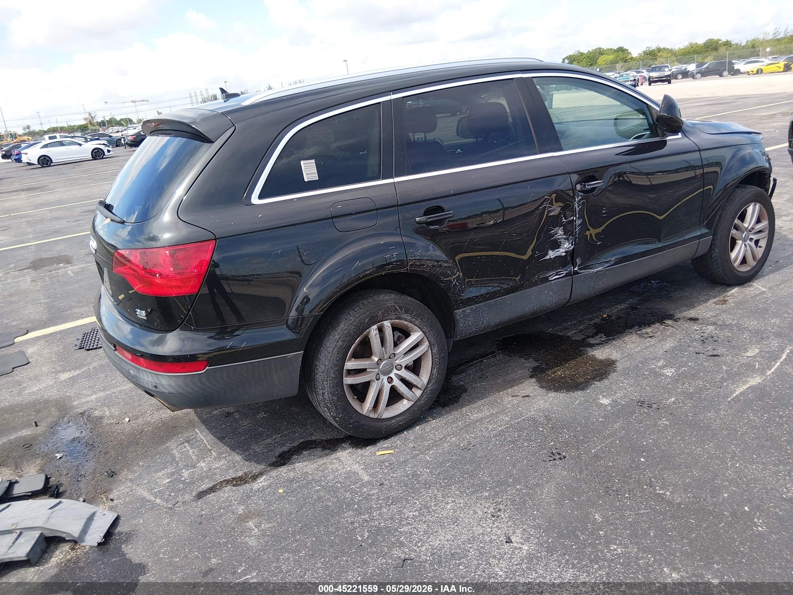 2009 Audi Q7 3.6 5 Passenger/3.6 Premium Black vin: WA1AY74L29D008675