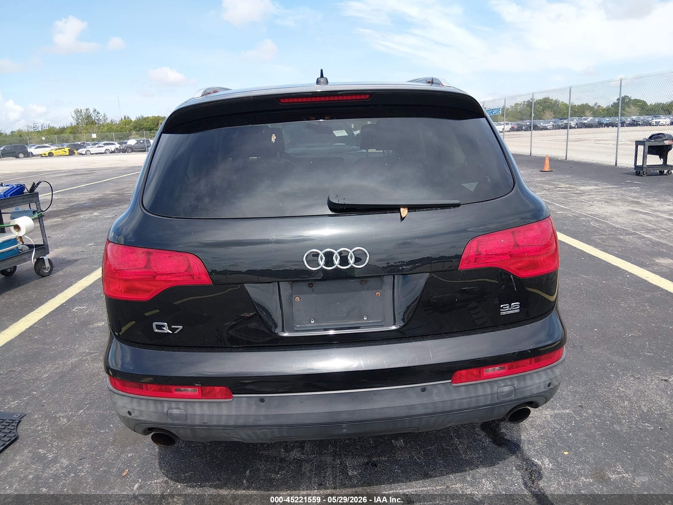 2009 Audi Q7 3.6 5 Passenger/3.6 Premium Black vin: WA1AY74L29D008675