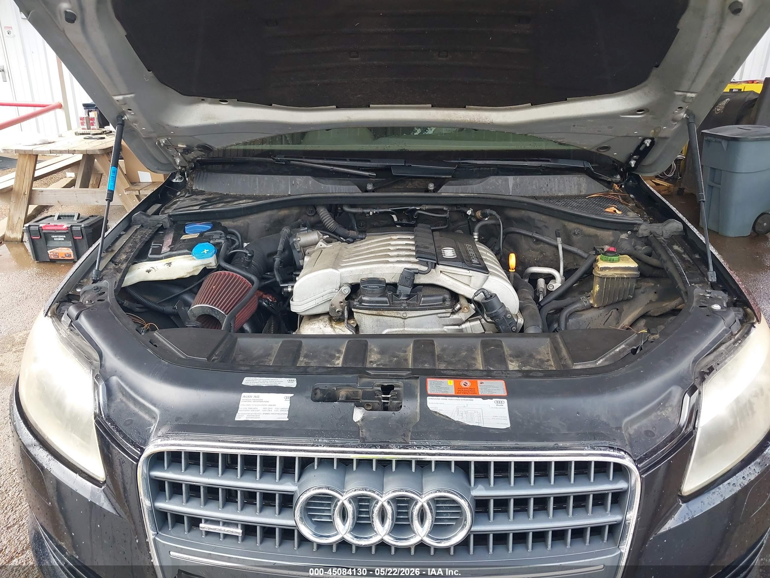 2009 Audi Q7 3.6 5 Passenger/3.6 Premium Black vin: WA1AY74L29D017439