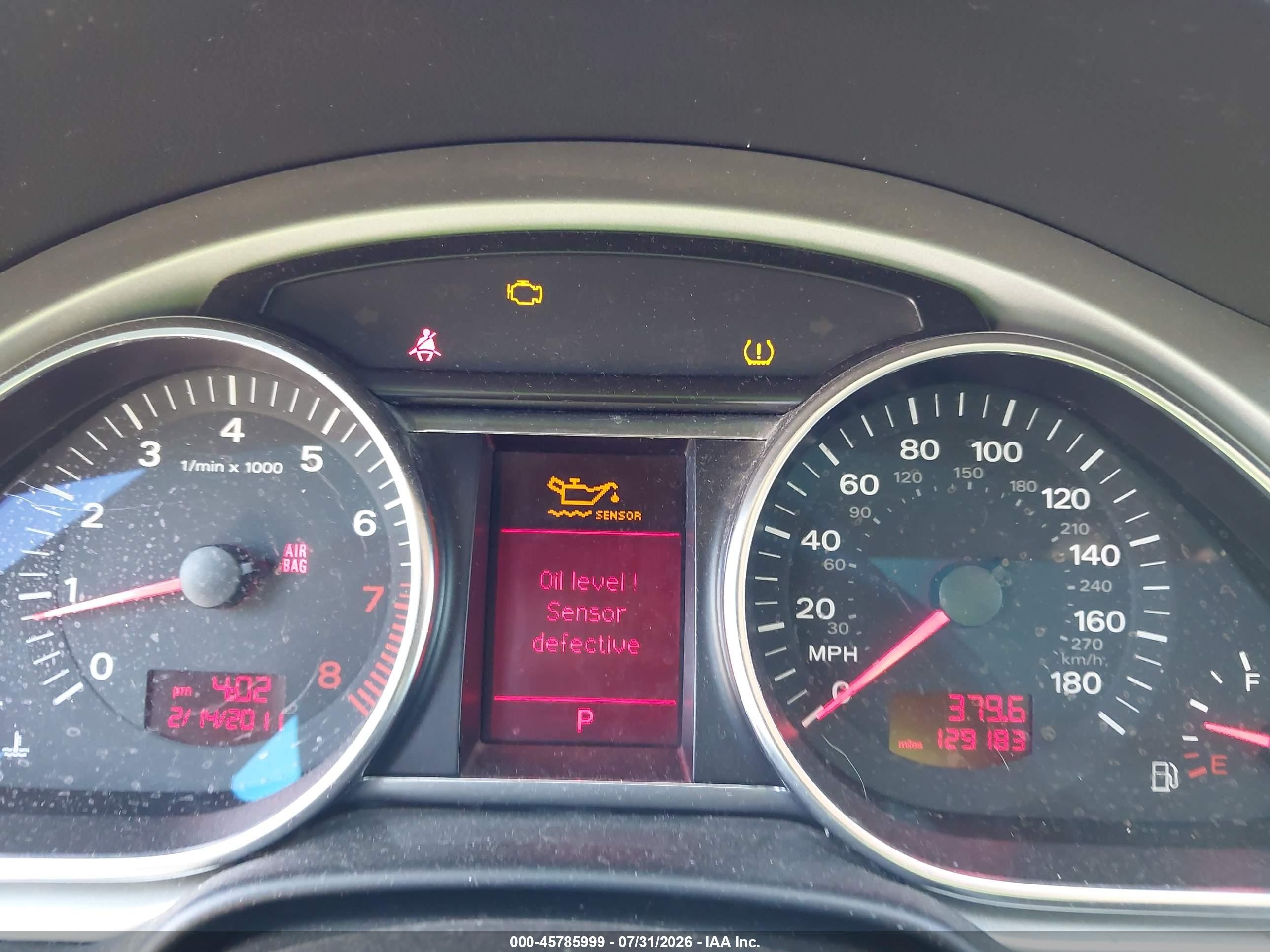 2009 Audi Q7 3.6 5 Passenger Gray vin: WA1AY74L49D029141