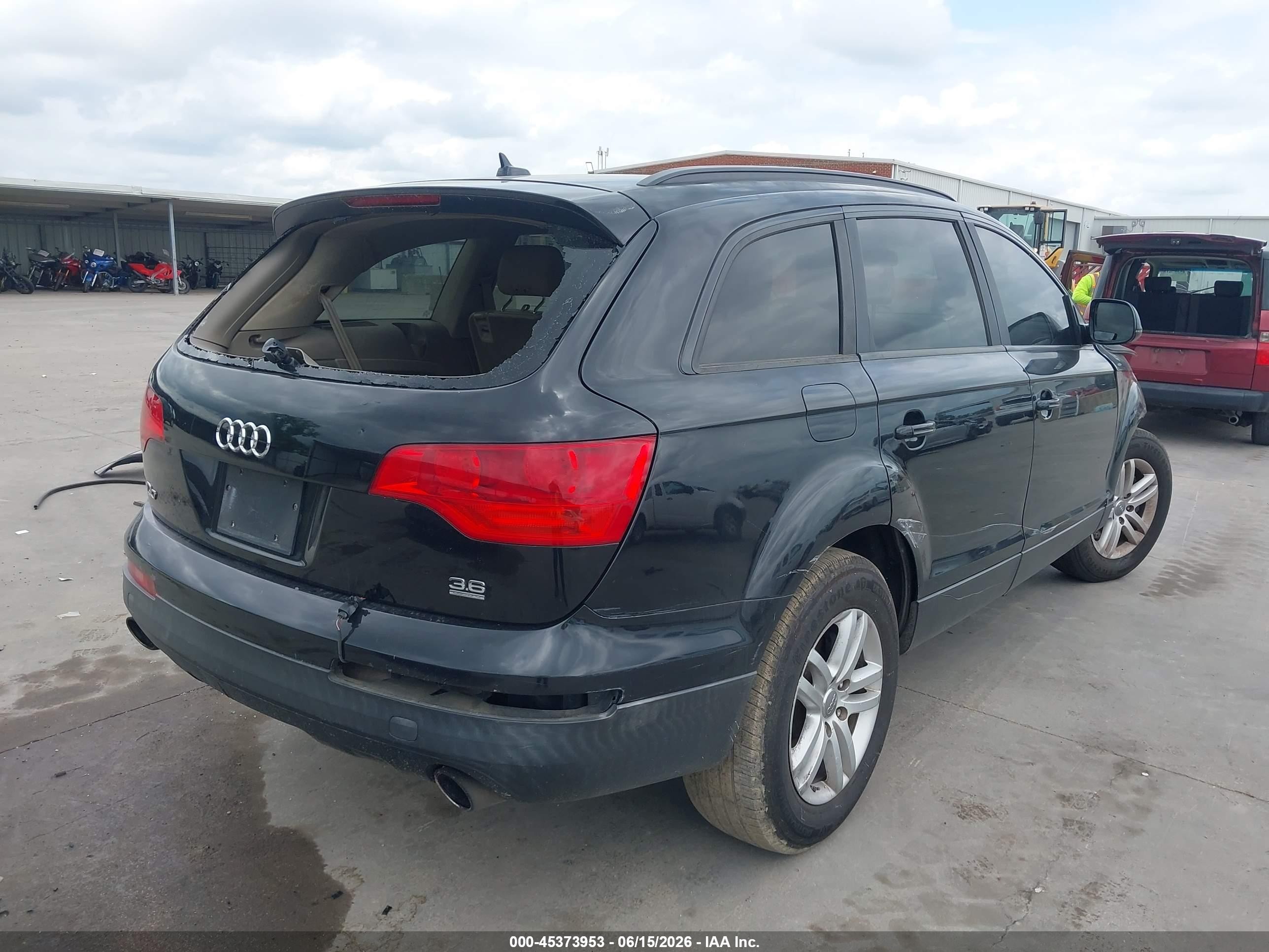 2008 Audi Q7 3.6 Black vin: WA1AY74L58D023265