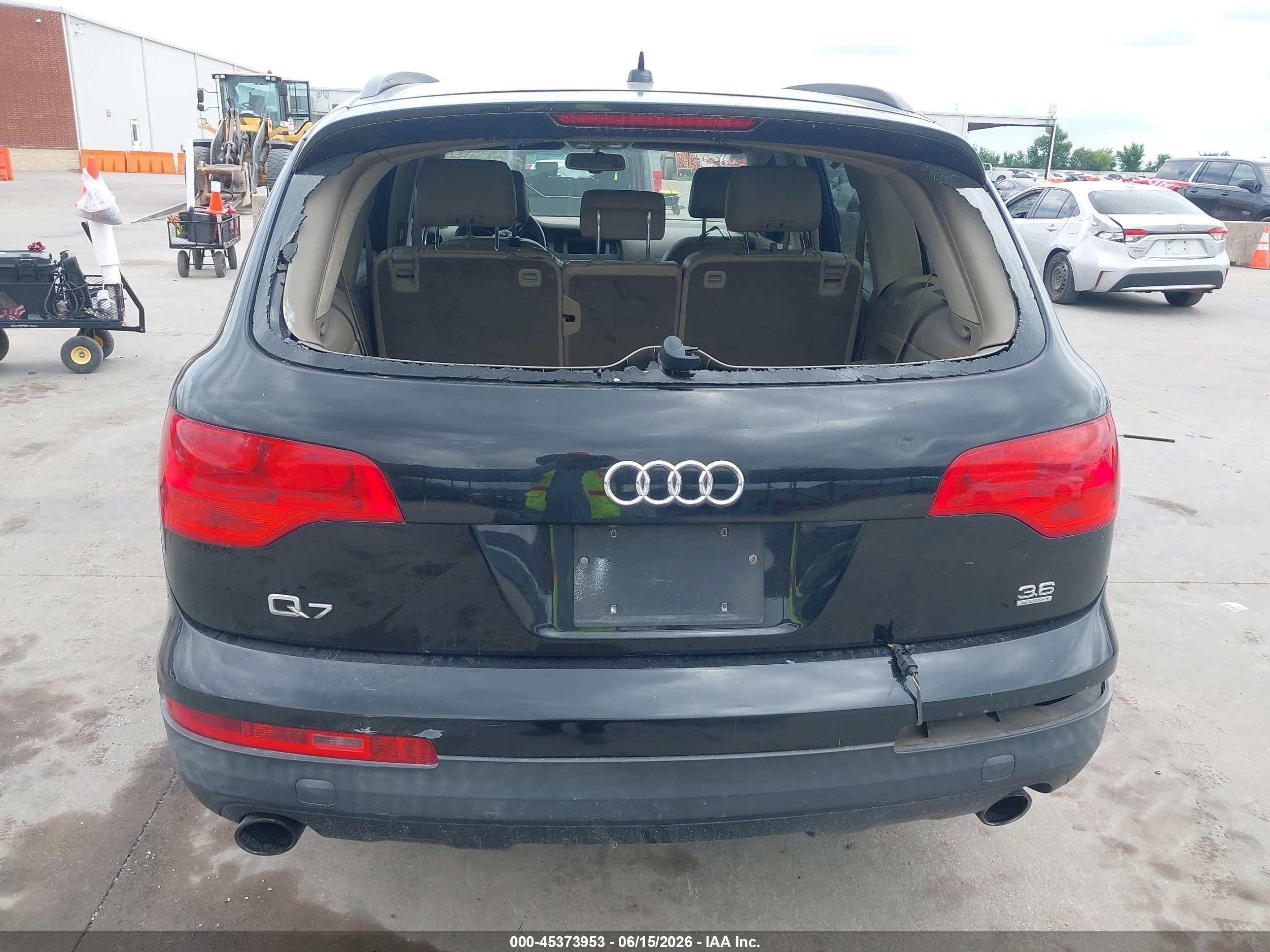 2008 Audi Q7 3.6 Black vin: WA1AY74L58D023265