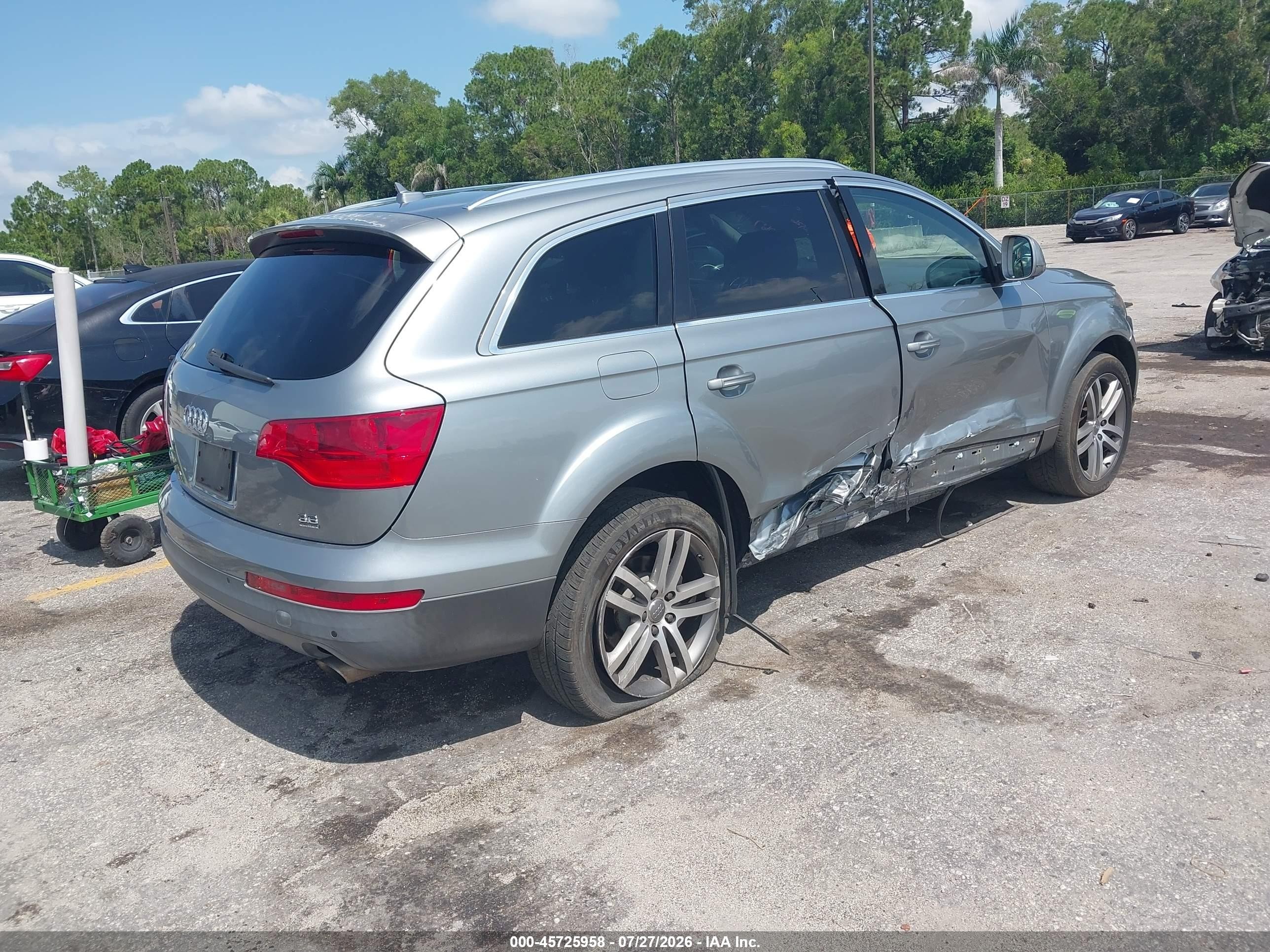2009 Audi Q7 3.6 5 Passenger/3.6 Premium Gray vin: WA1AY74L89D005067