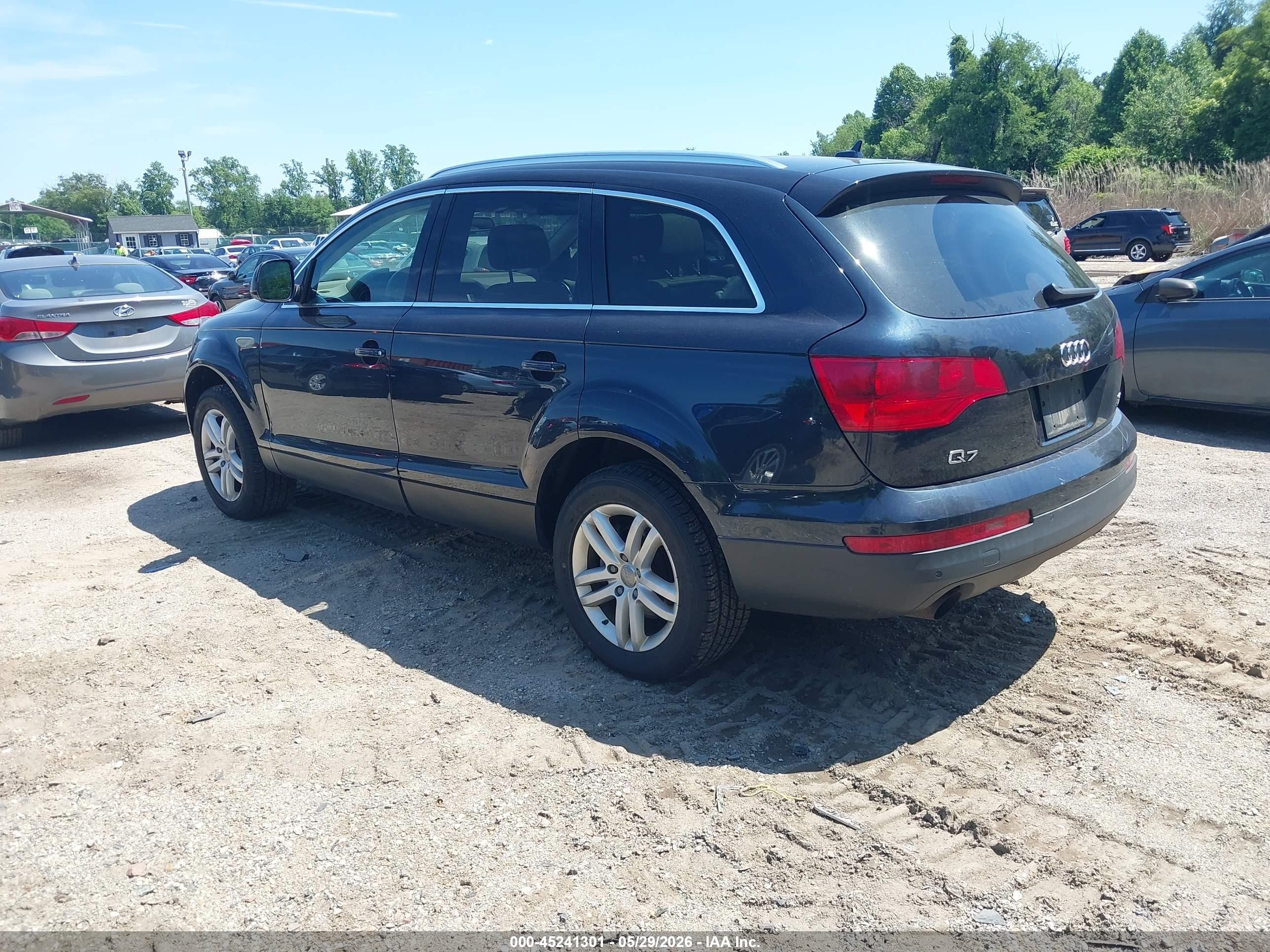 2009 Audi Q7 3.6 5 Passenger/3.6 Premium Blue vin: WA1AY74LX9D003725