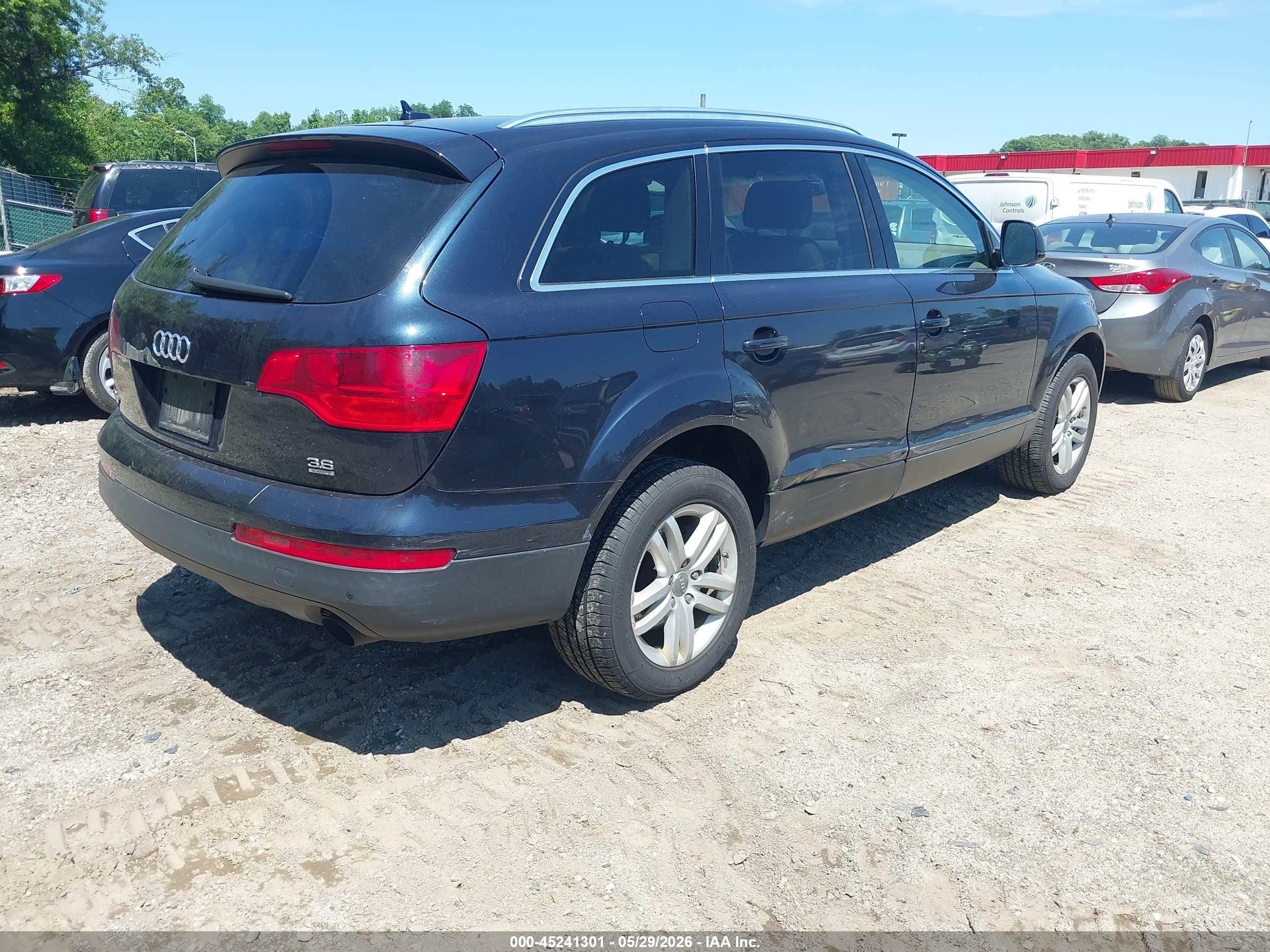 2009 Audi Q7 3.6 5 Passenger/3.6 Premium Blue vin: WA1AY74LX9D003725