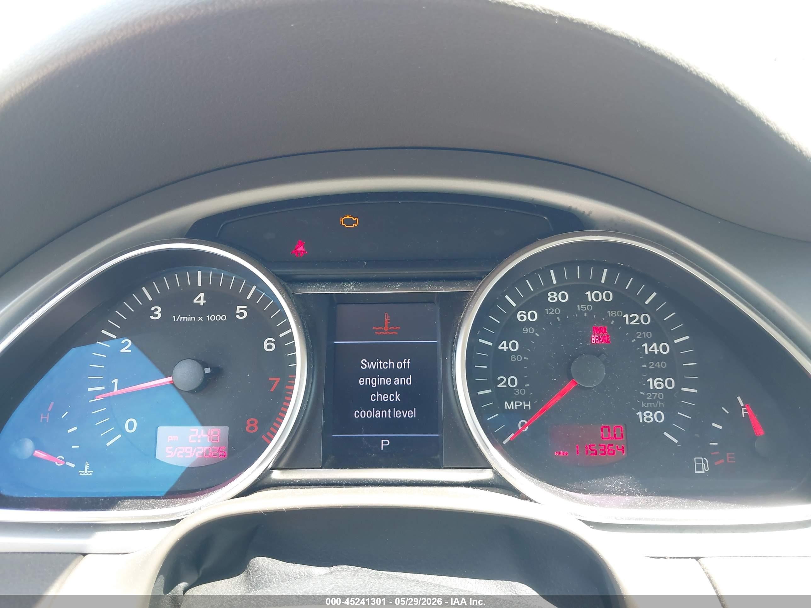 2009 Audi Q7 3.6 5 Passenger/3.6 Premium Blue vin: WA1AY74LX9D003725