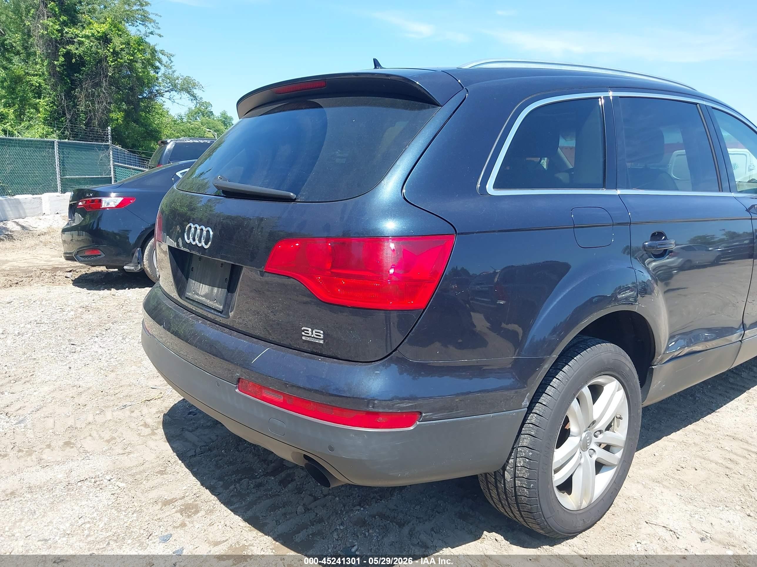 2009 Audi Q7 3.6 5 Passenger/3.6 Premium Blue vin: WA1AY74LX9D003725