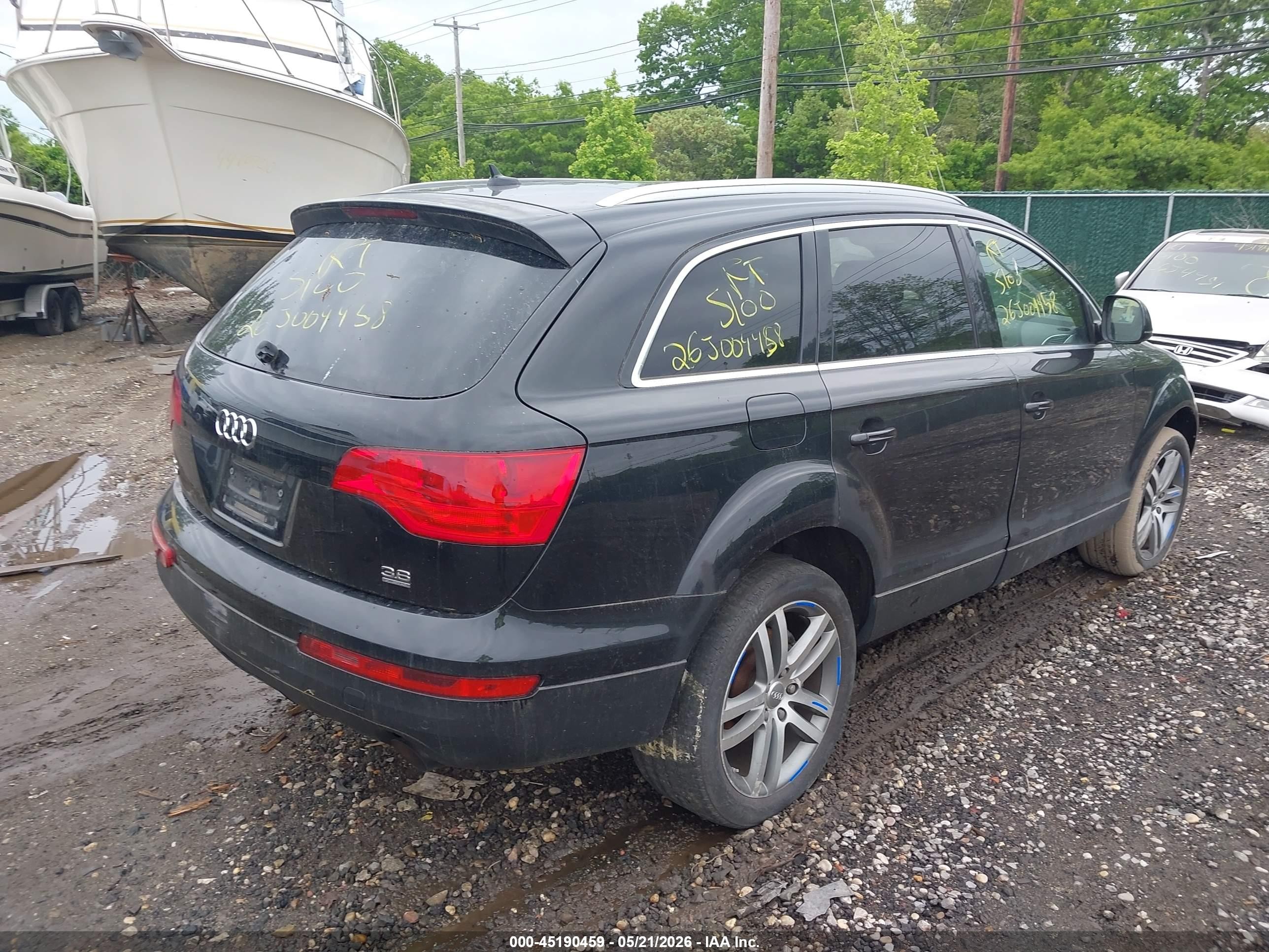 2009 Audi Q7 3.6 Premium Black vin: WA1AY94L49D021276