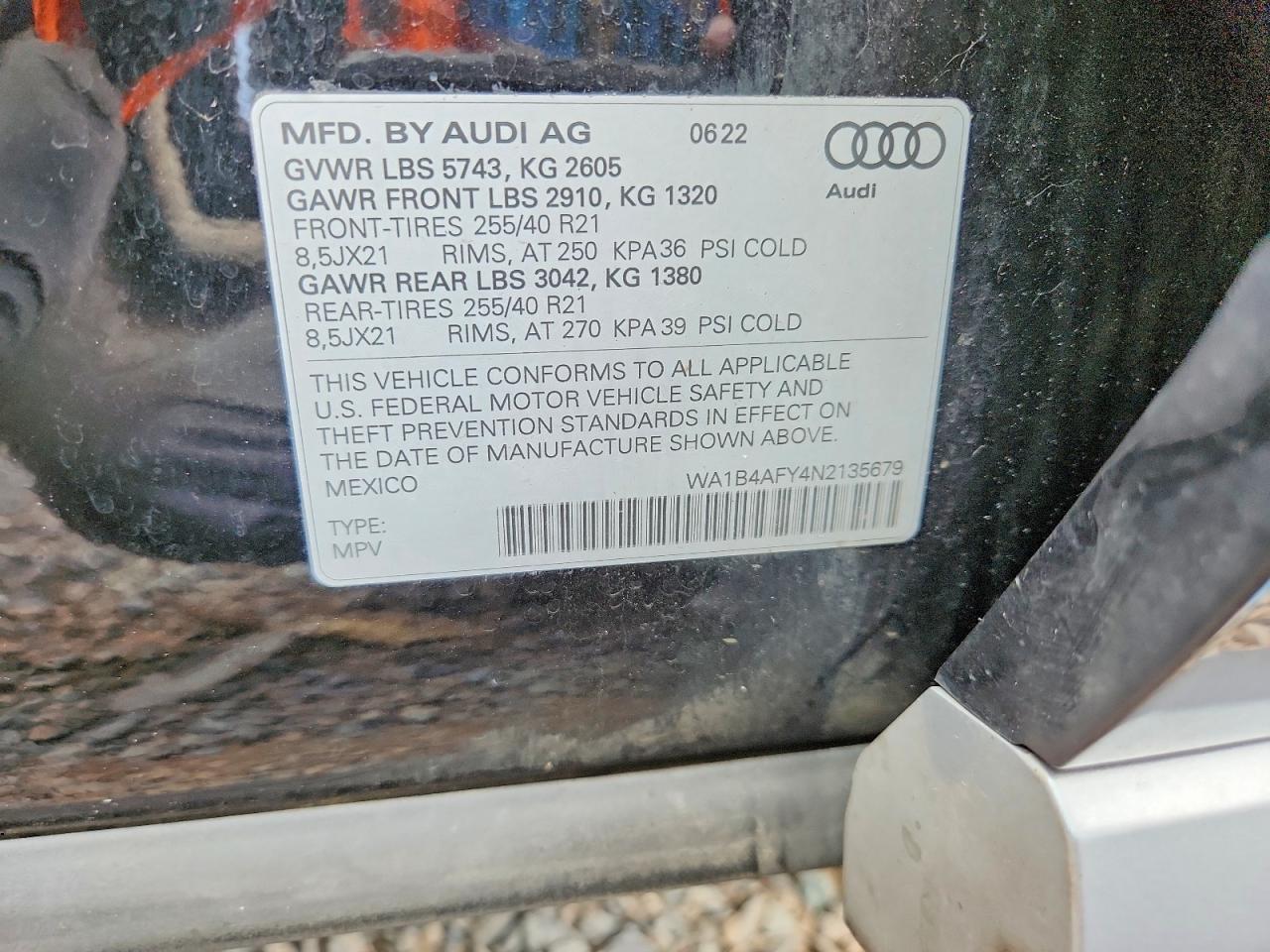 2022 Audi Sq5 Premium Plus Black vin: WA1B4AFY4N2135679