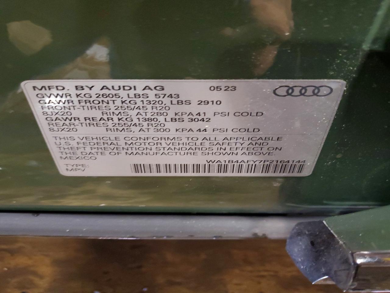2023 Audi Sq5 Premium Plus Green vin: WA1B4AFY7P2164144