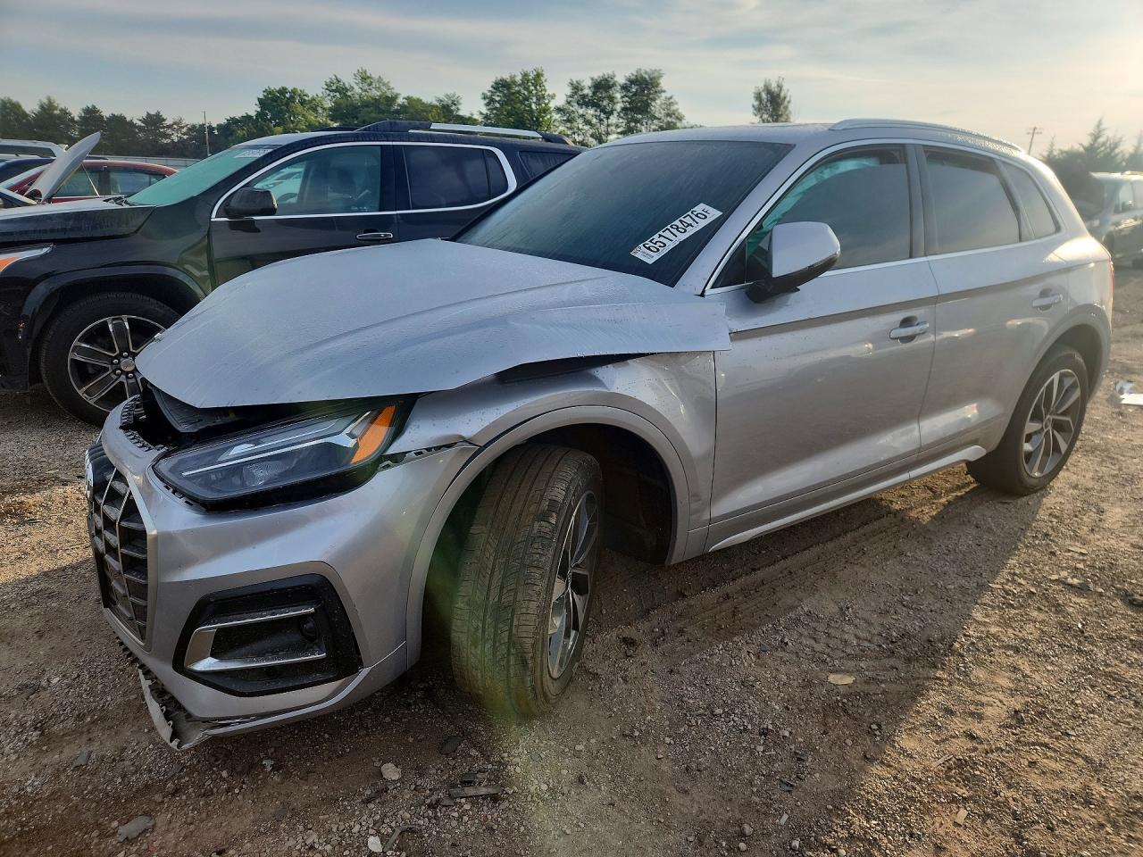 2021 Audi Q5 Premium Plus Silver vin: WA1BAAFY6M2087335