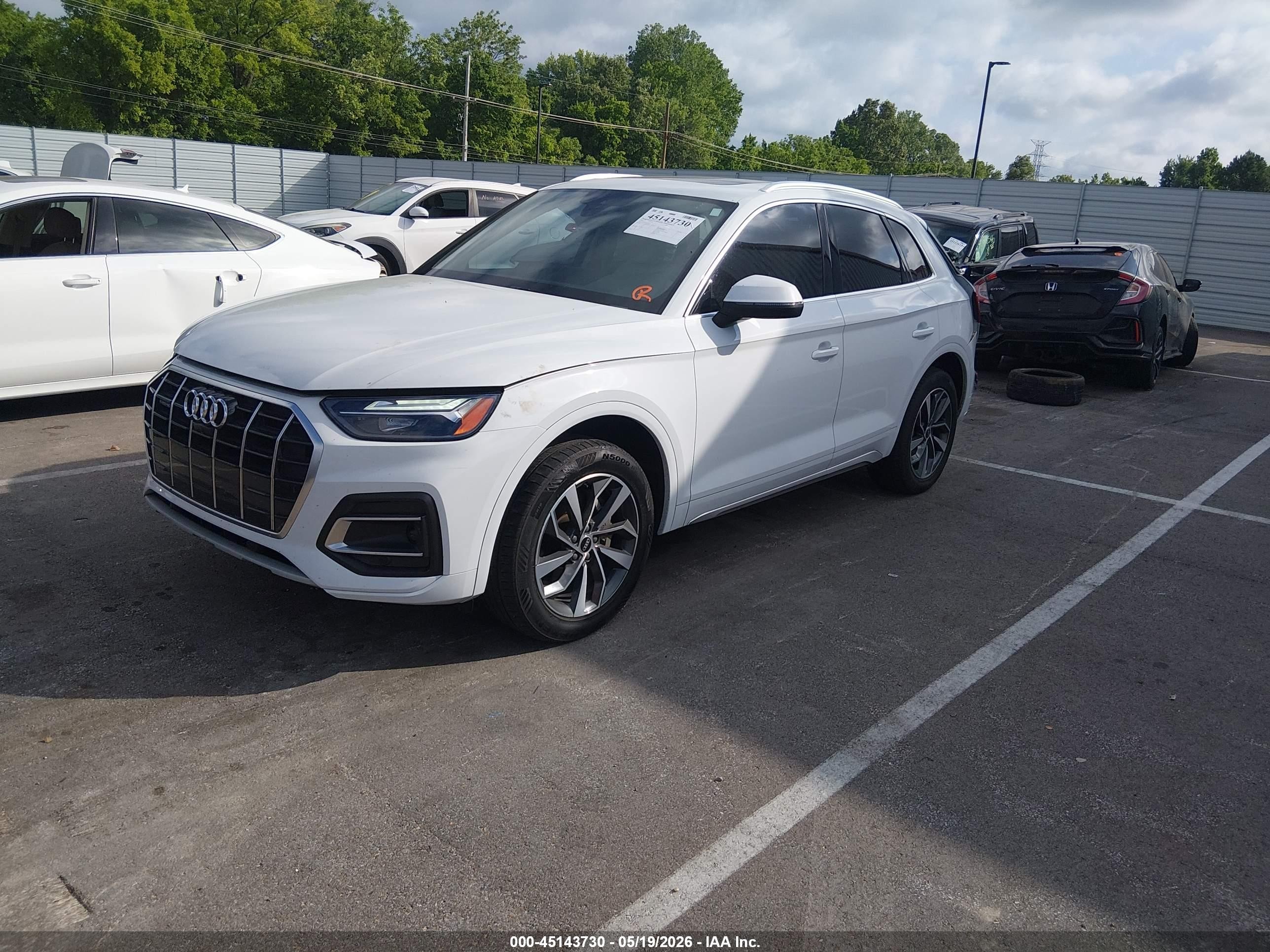 2021 Audi Q5 Premium Plus 45 Tfsi Quattro S Tronic White vin: WA1BAAFY8M2131903