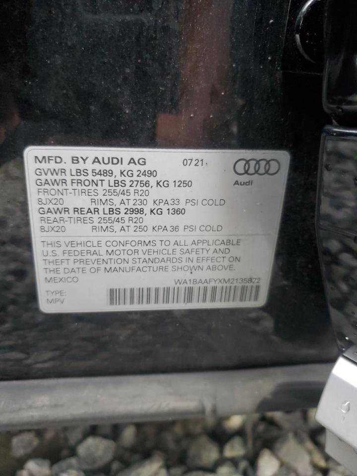 2021 Audi Q5 Premium Plus Black vin: WA1BAAFYXM2135872