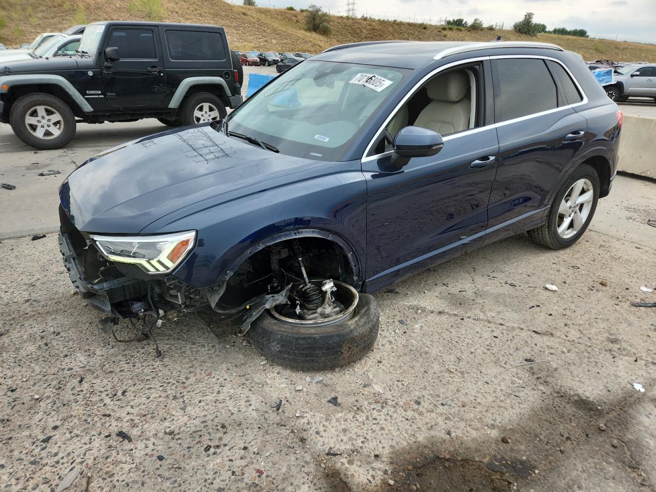 2020 Audi Q3 Premium Plus Blue vin: WA1BECF31L1056955