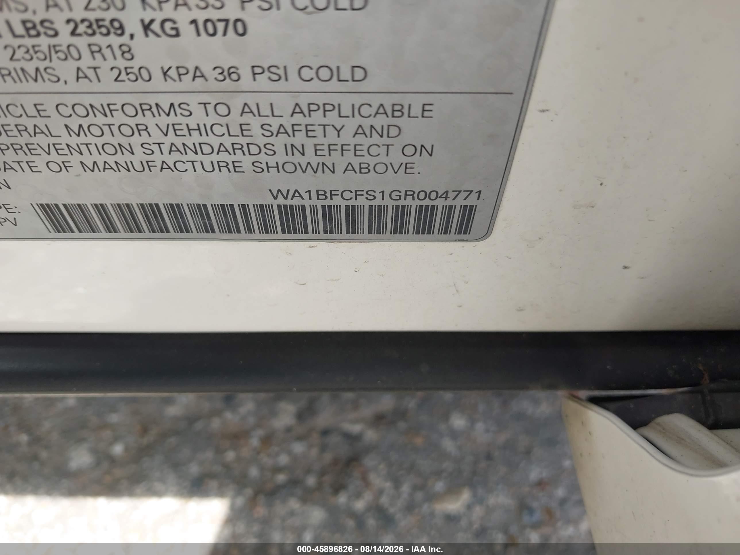 2016 Audi Q3 2.0t Premium Plus White vin: WA1BFCFS1GR004771