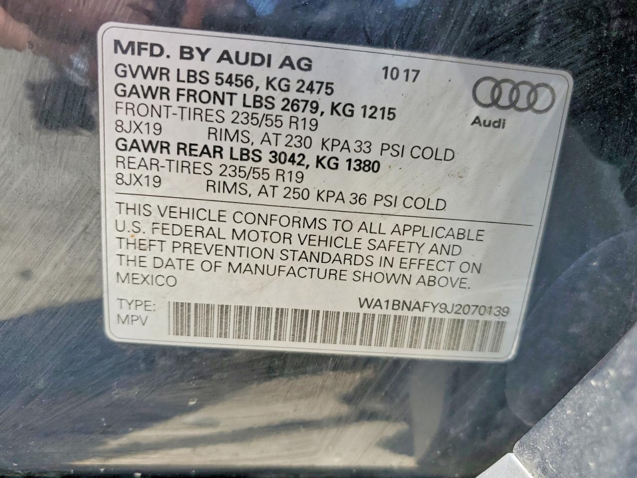 2018 Audi Q5 Premium Plus Синий vin: WA1BNAFY9J2070139